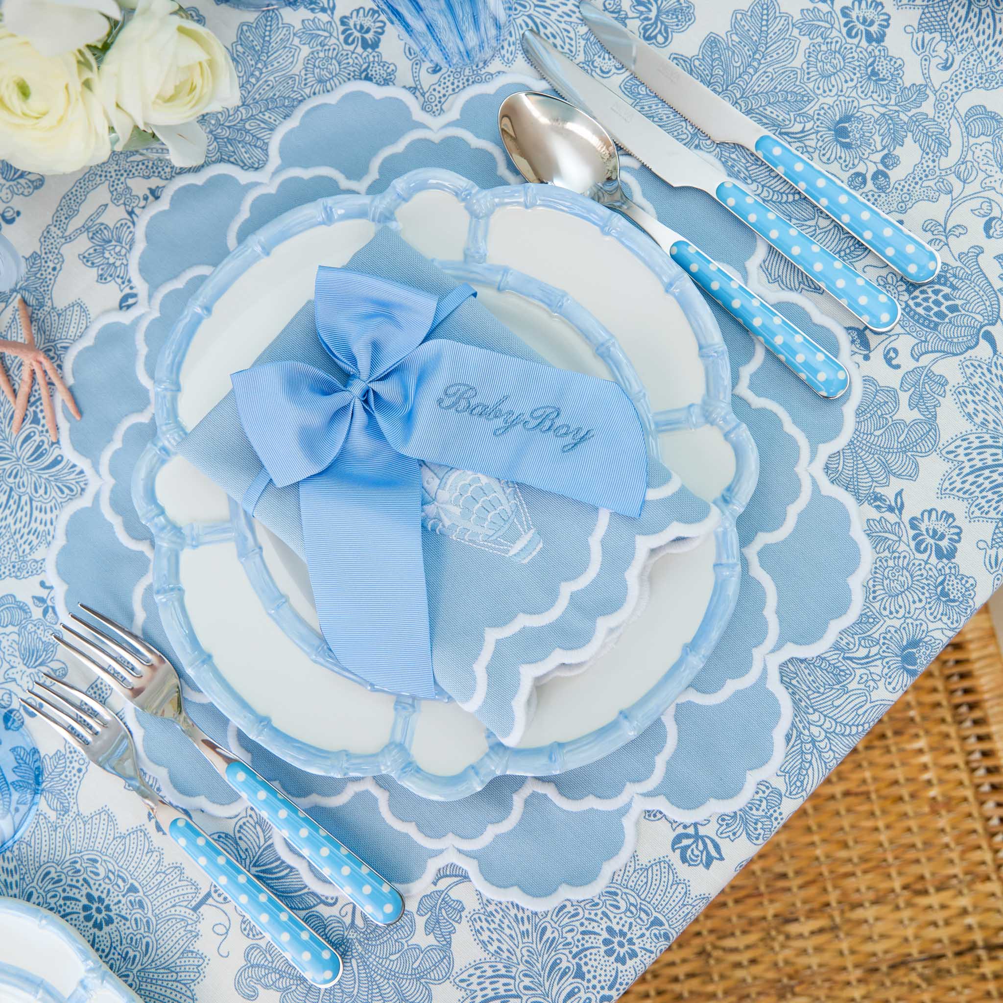 Personalisable Blue Grosgrain Bow - Image 3