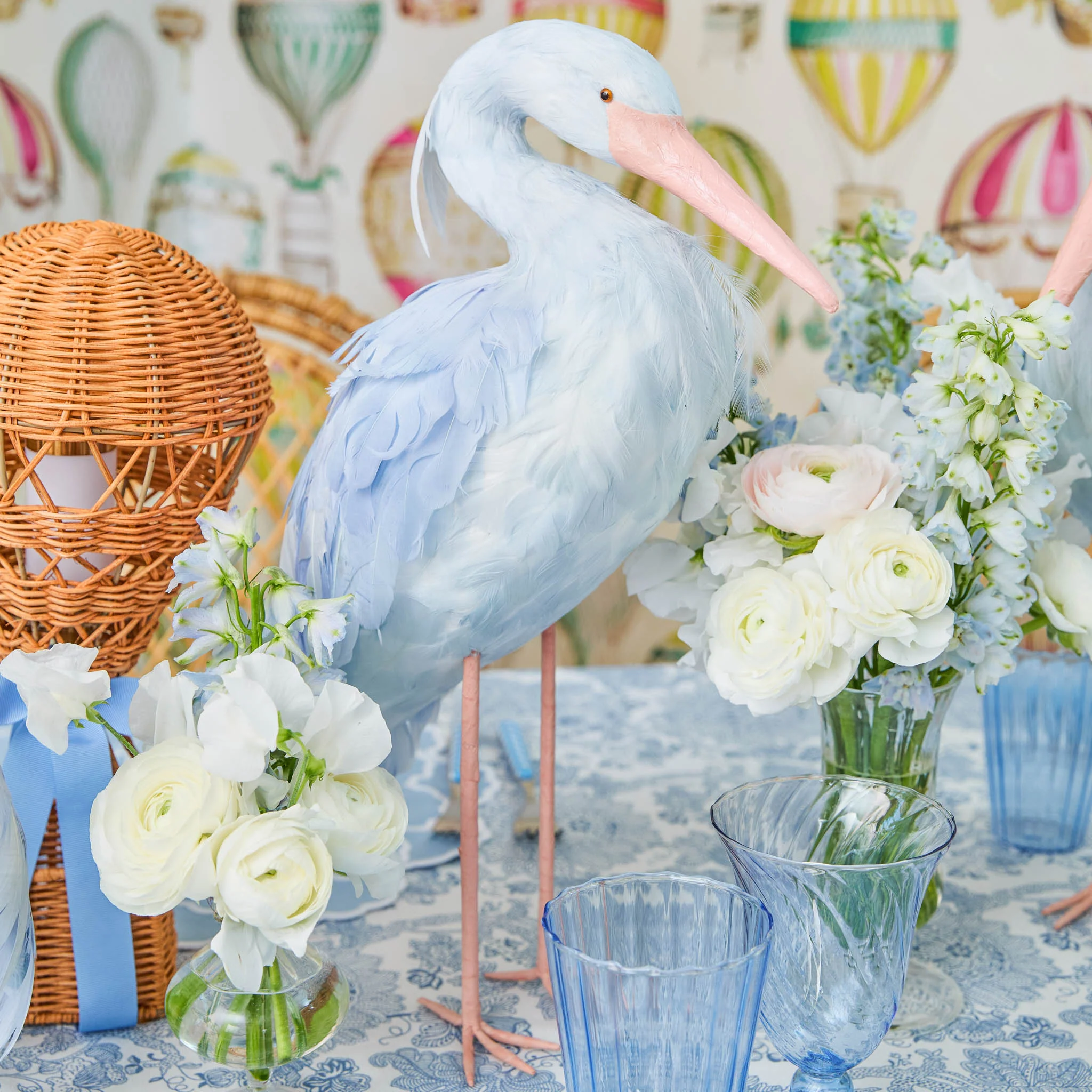 Blue Saskia Stork (Pair) - 44cm - Image 7