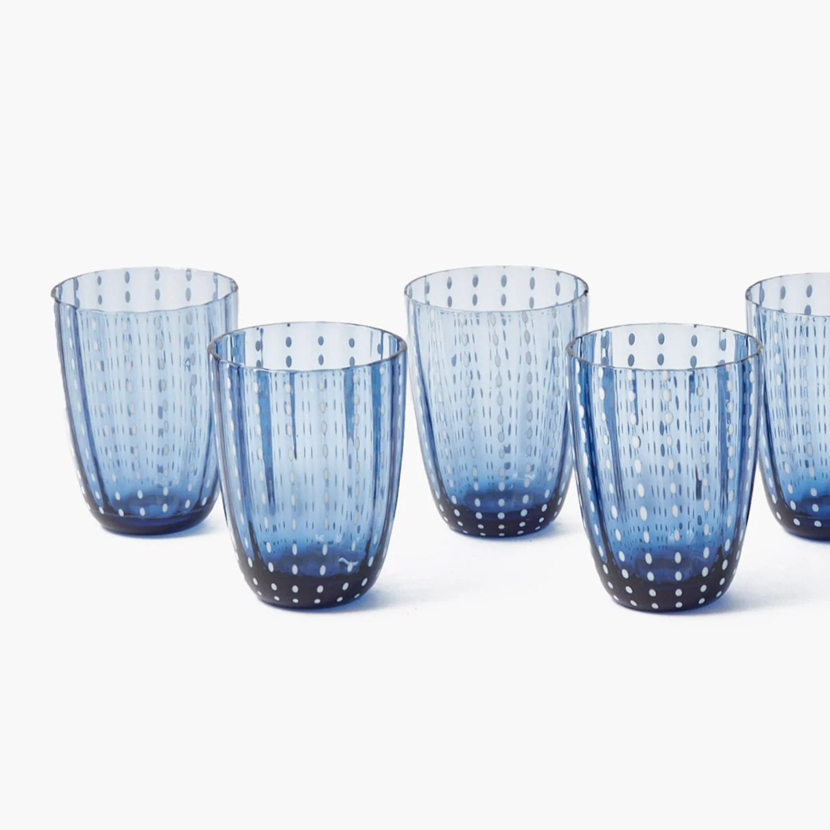 Blue Speckle Water Glasses (Set of 6) - Image 4