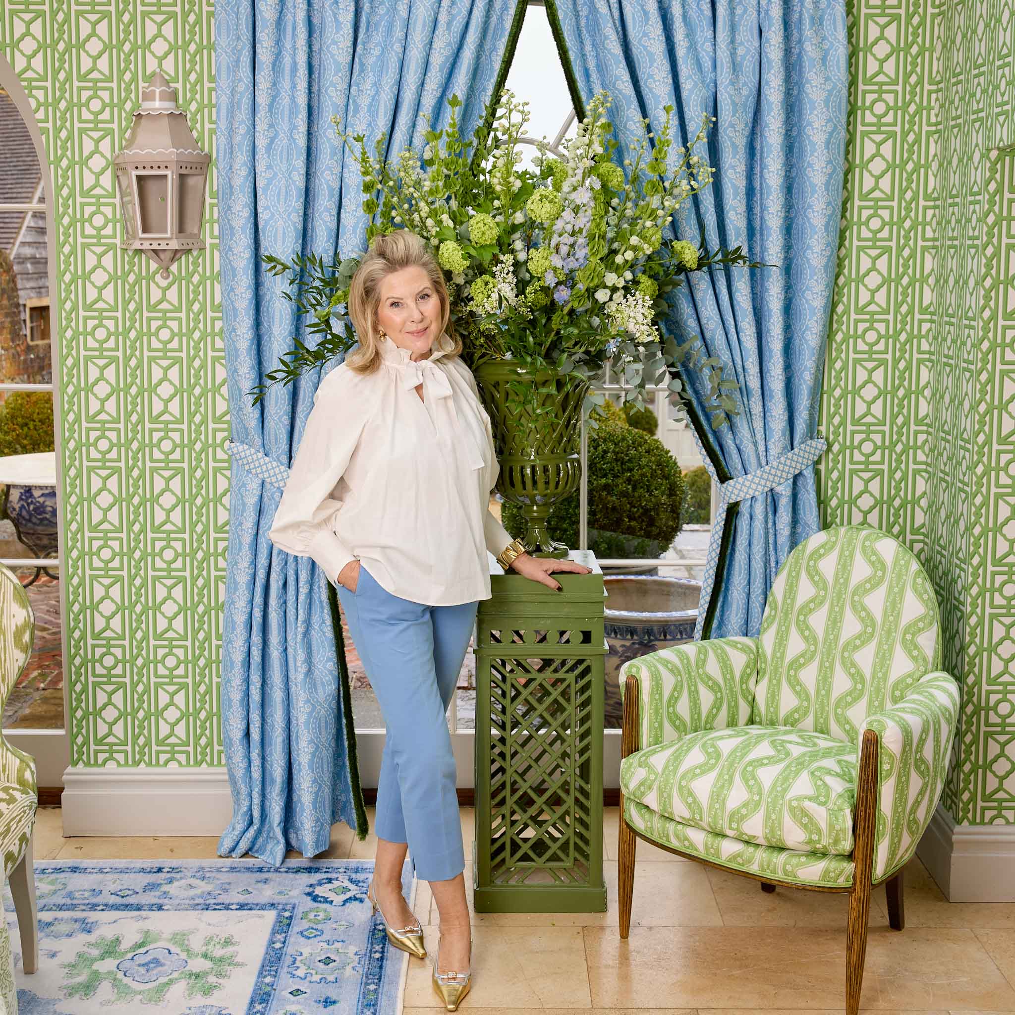 Green Theodora Fabric - Image 4