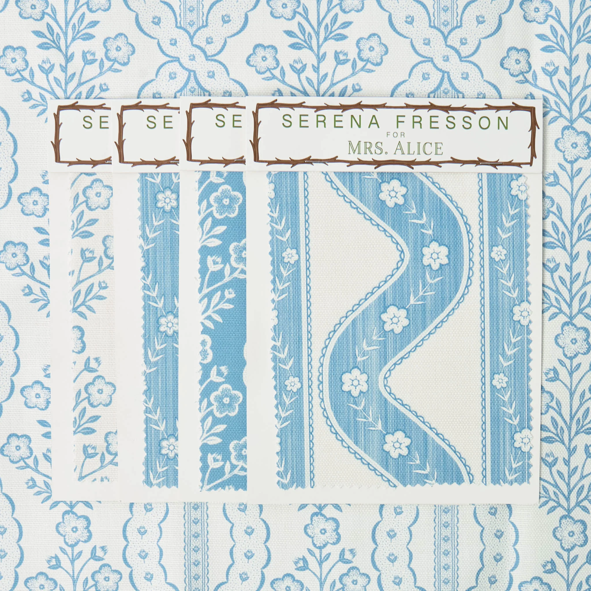 Blue Theodora Fabric - Image 4