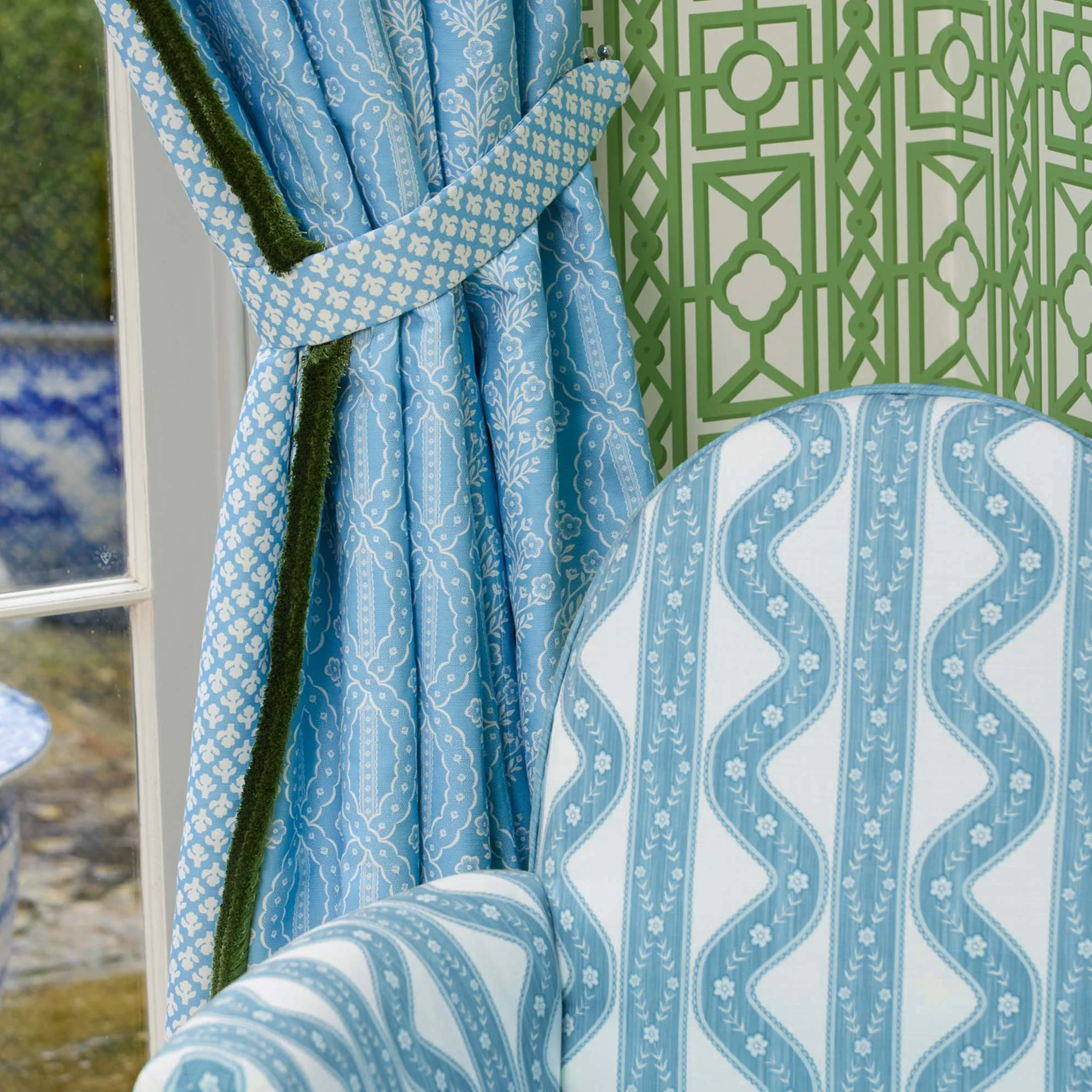 Blue Theodora Fabric - Image 7