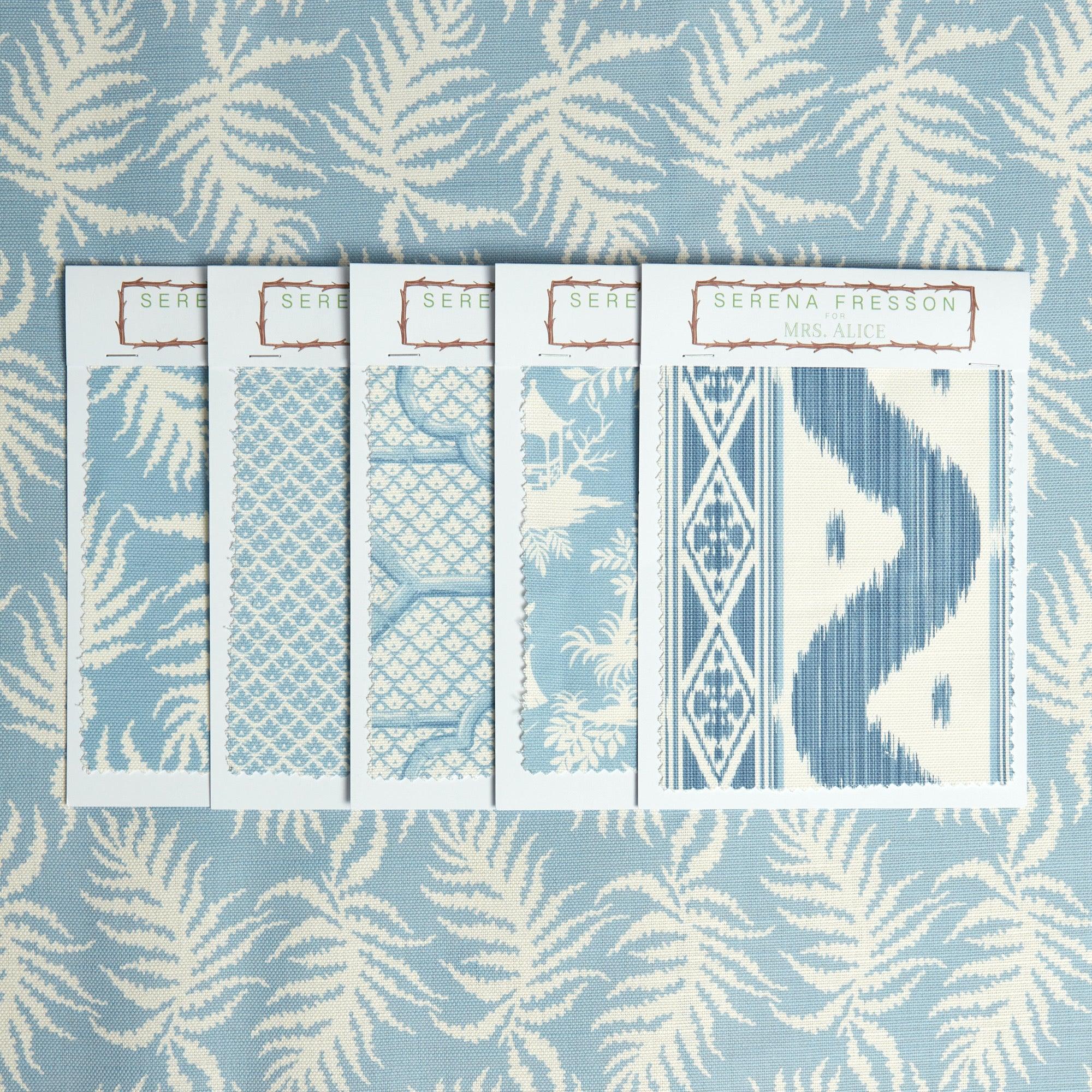 Blue Trailing Ferns Fabric - Image 7