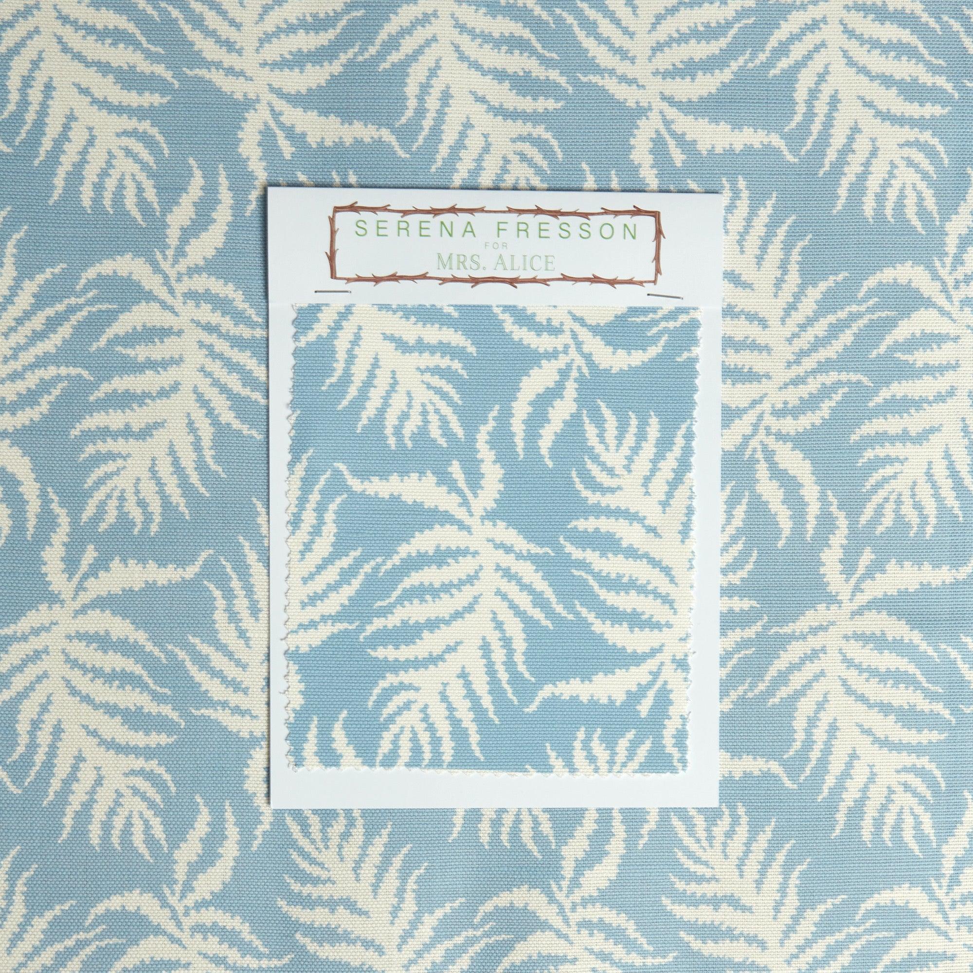 Blue Trailing Ferns Fabric - Image 9
