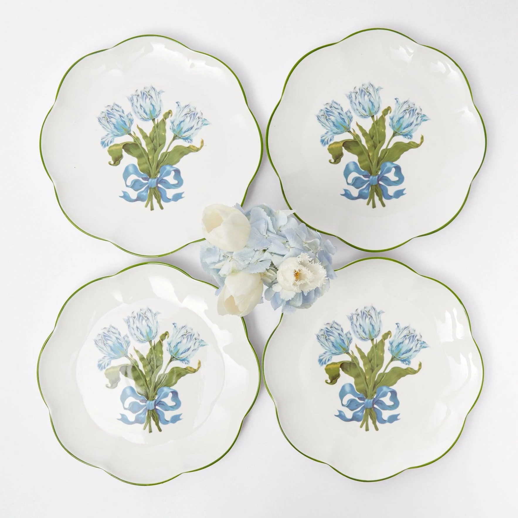 Blue Tulip Dinner Plates (Set of 4) - Image 8