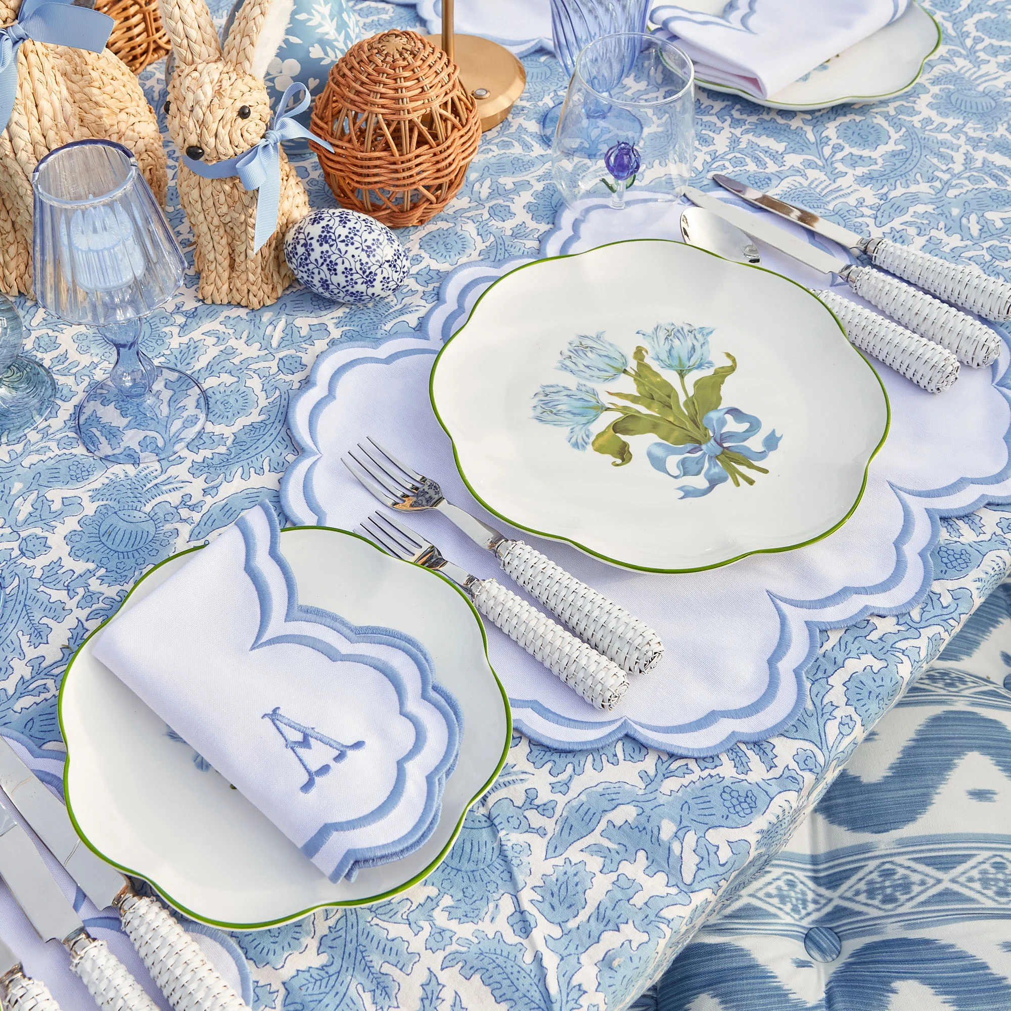 Blue Tulip Dinner Plate - Image 11
