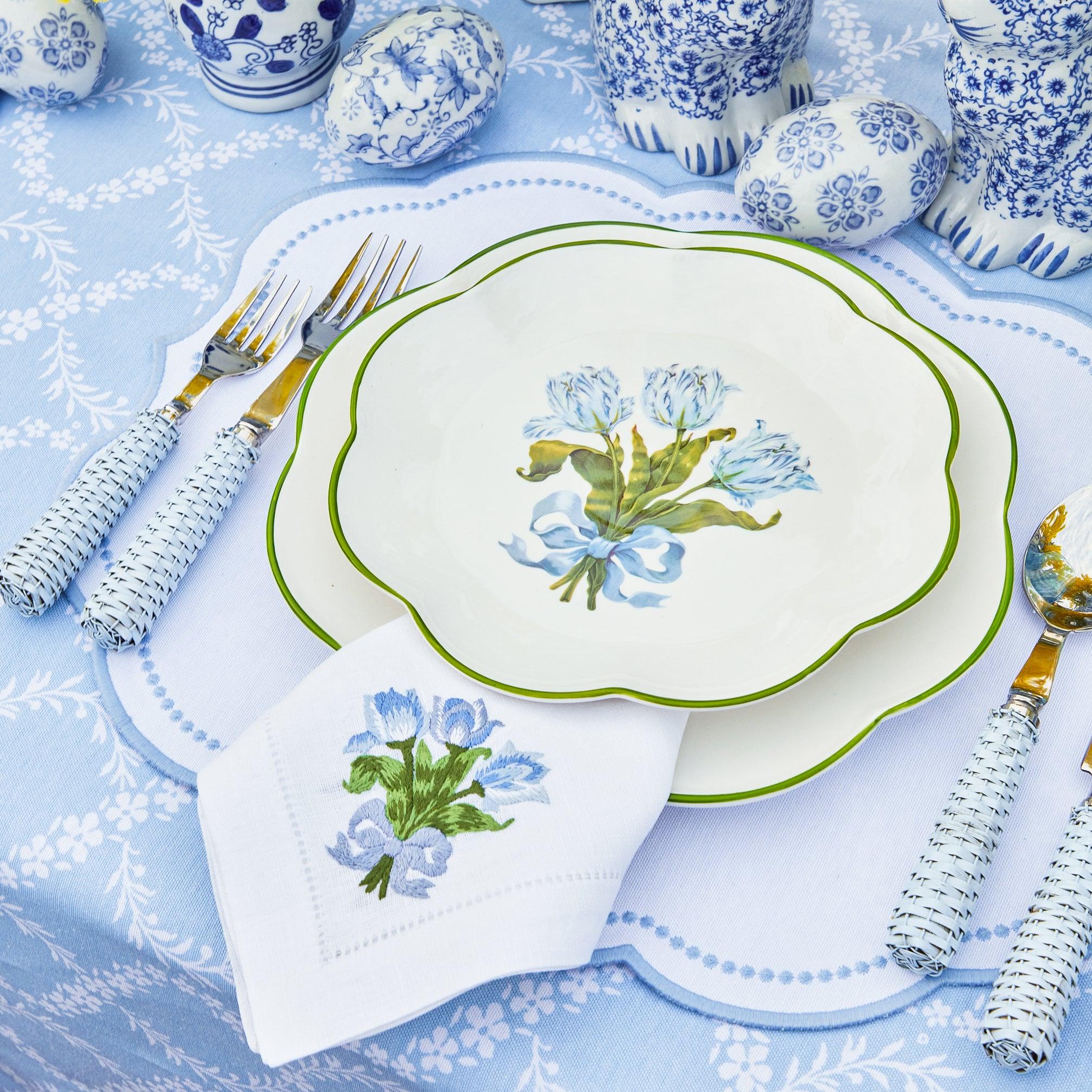Blue Tulip Dinner Plate - Image 17