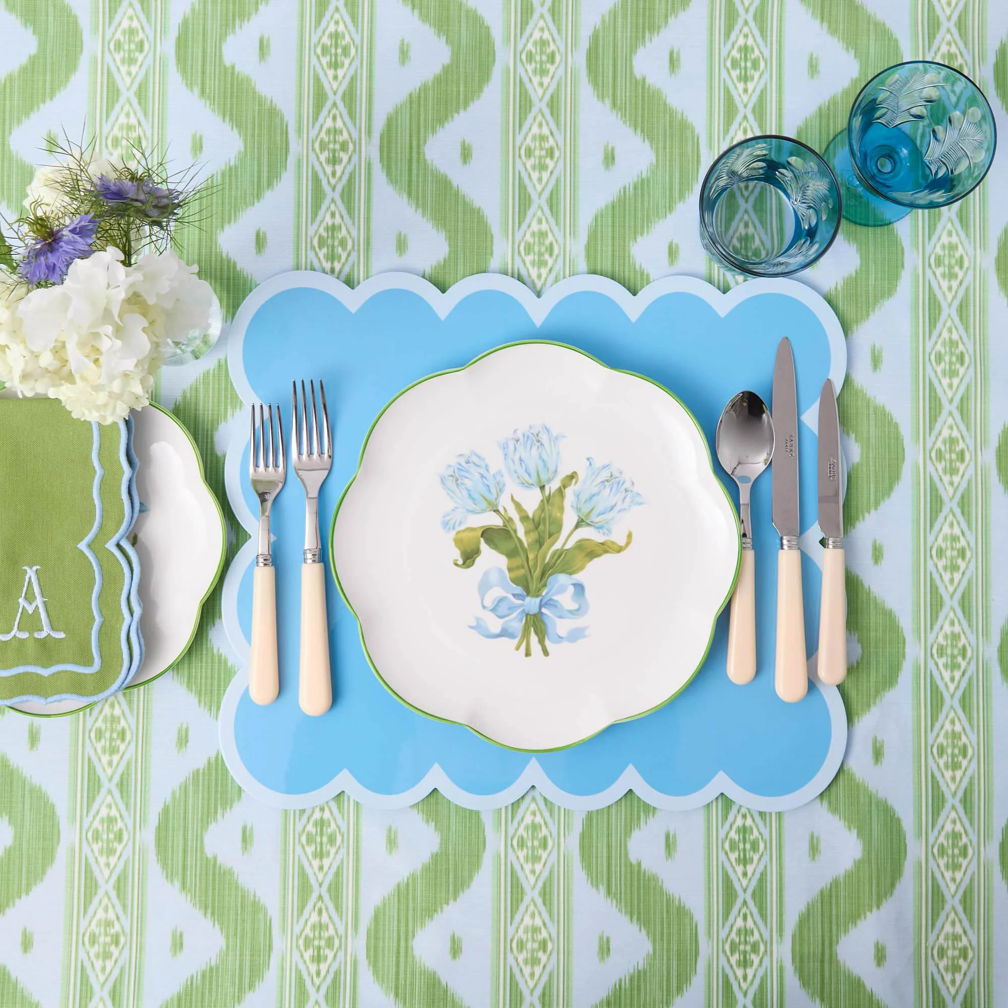 Blue Tulip Dinner Plate - Image 5