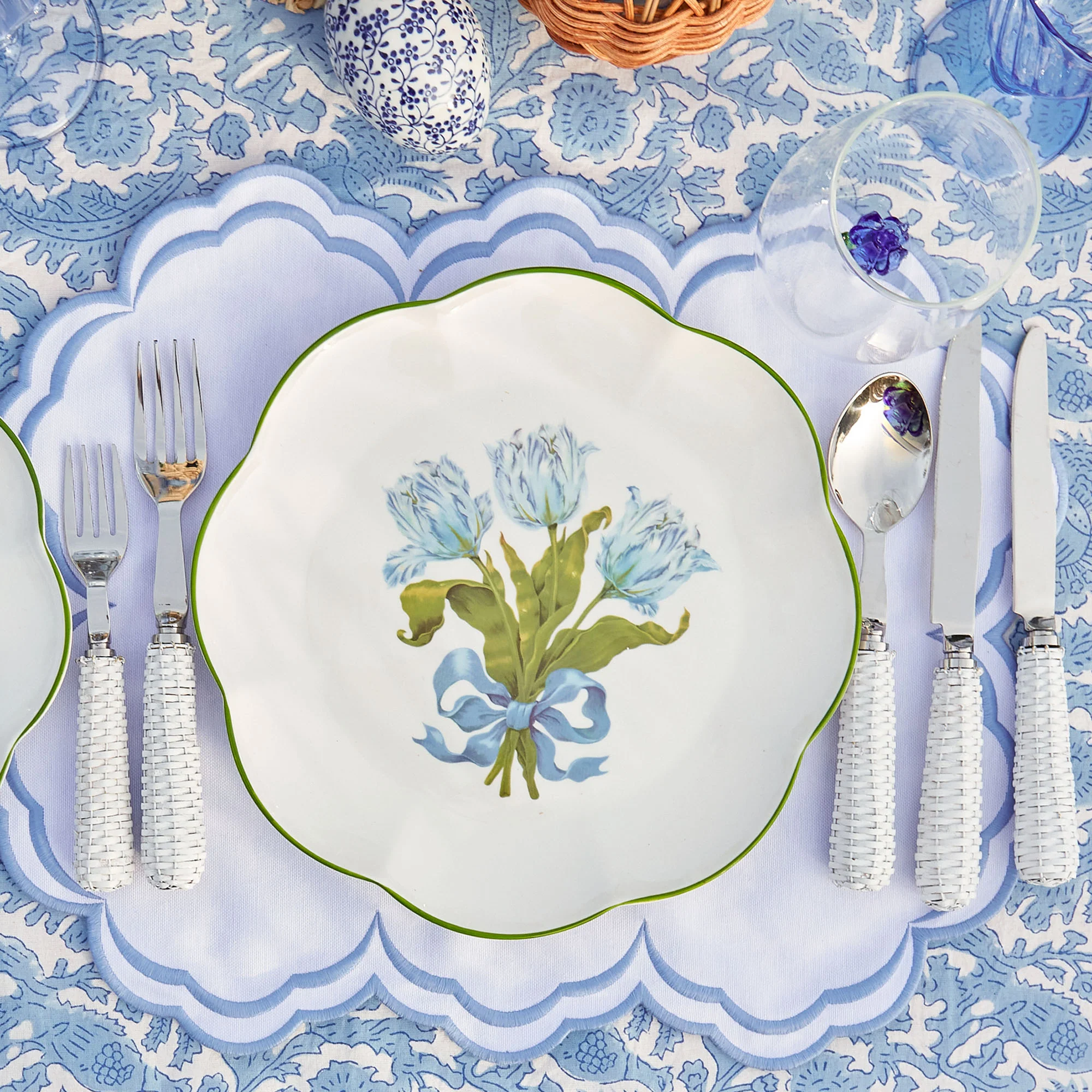 Blue Tulip Dinner Plate - Image 8
