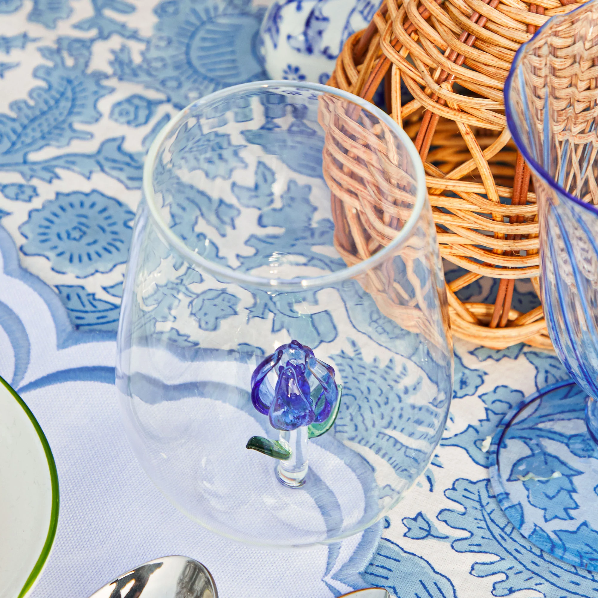 Blue Tulip Glasses (Set of 4) - Image 11