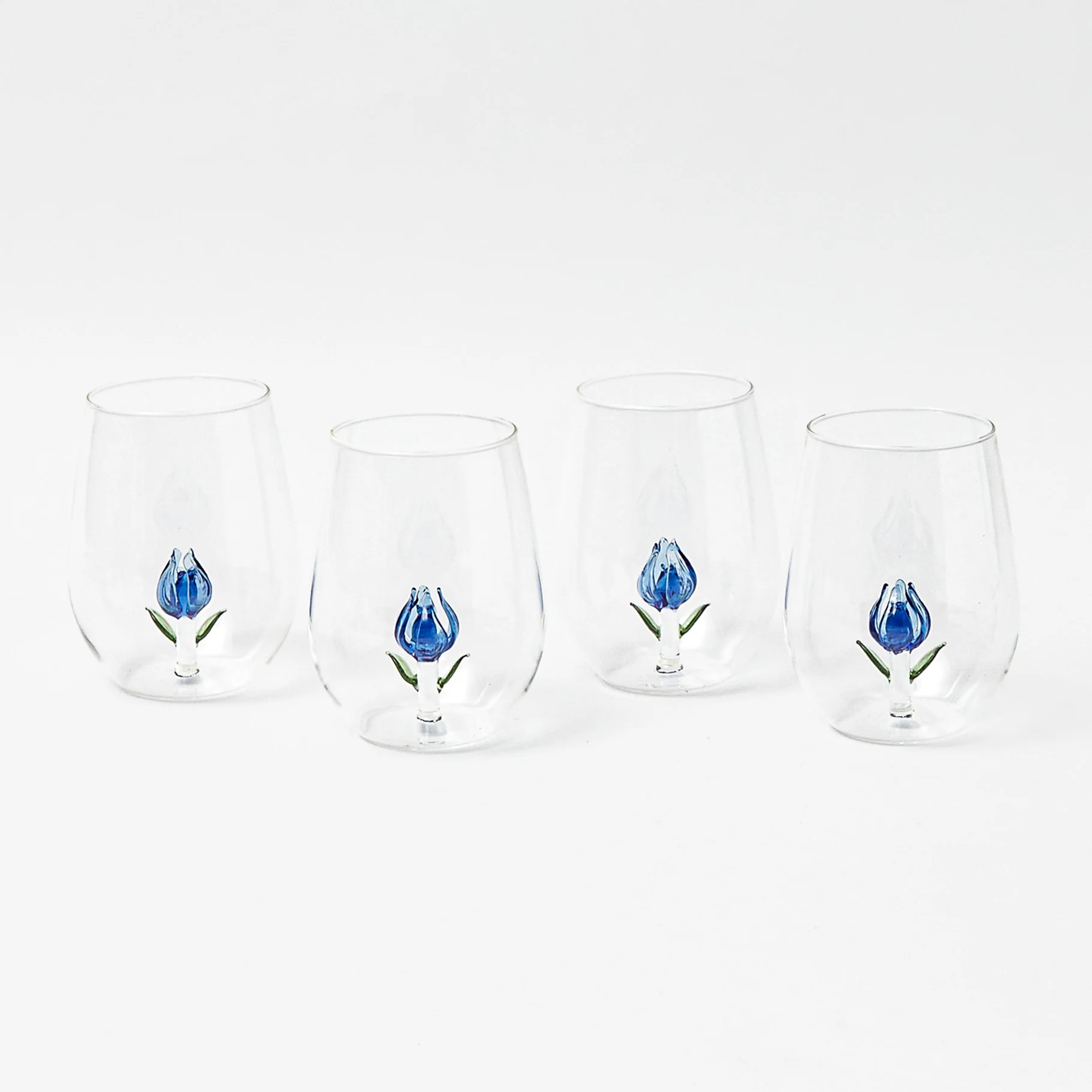 Blue Tulip Glasses (Set of 4) - Image 16