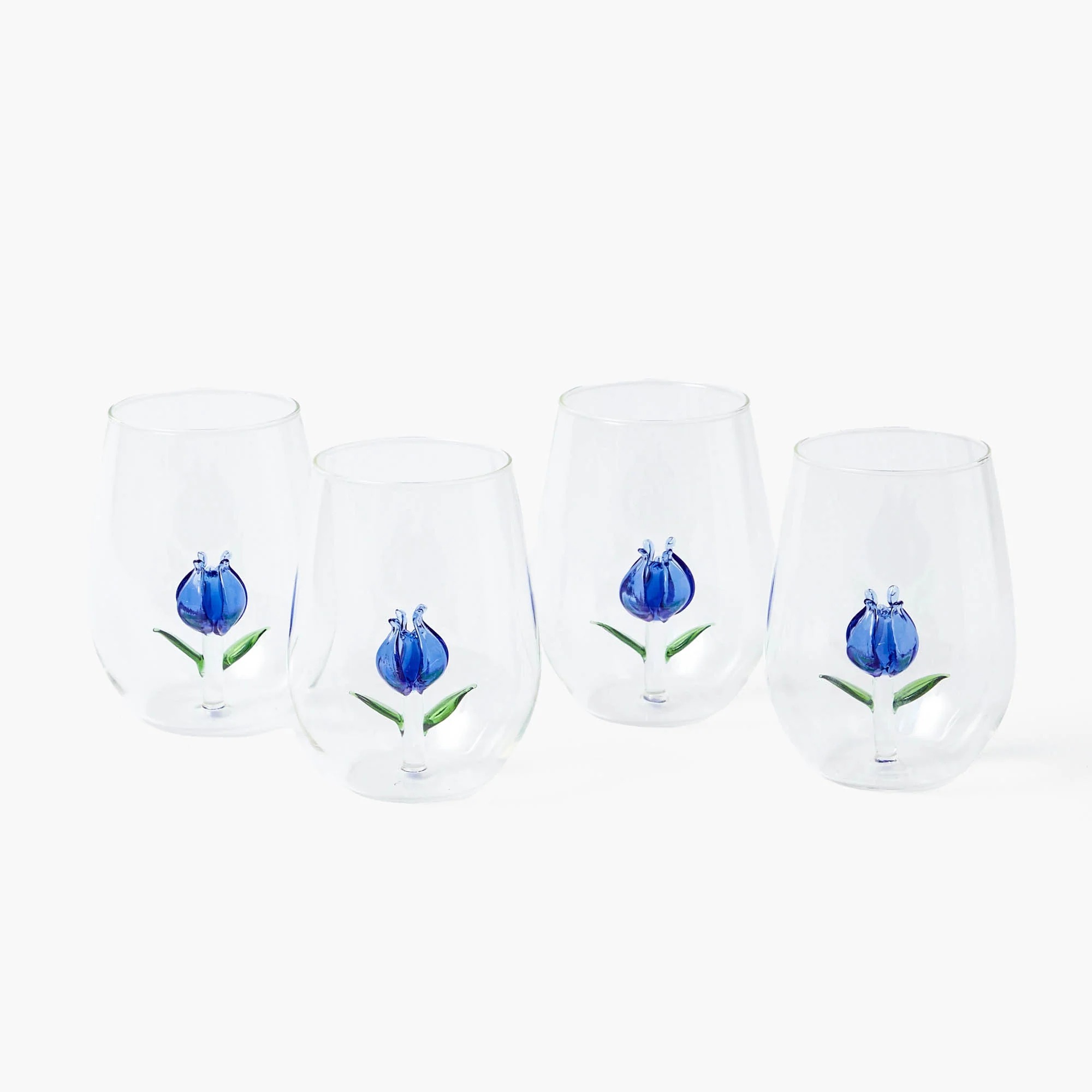 Blue Tulip Glasses (Set of 4) - Image 17