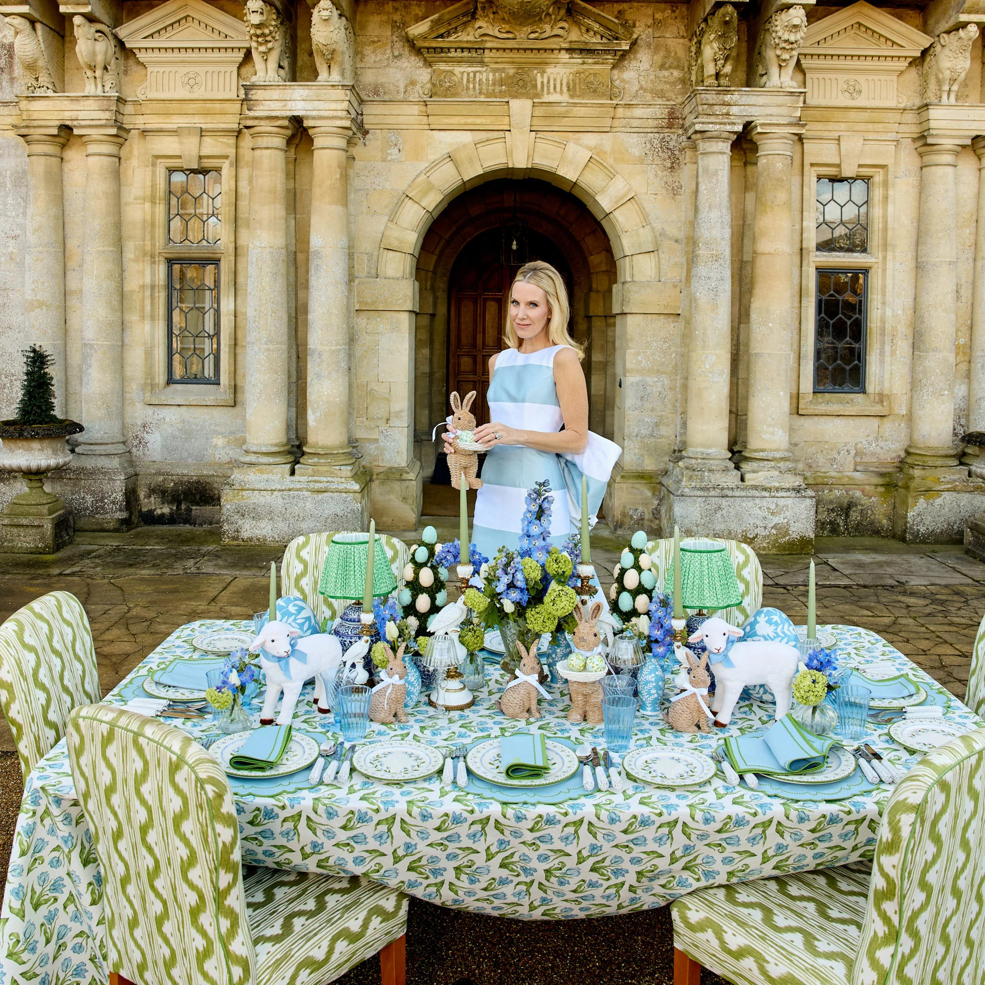 Blue Tulip Tablecloth - Image 5