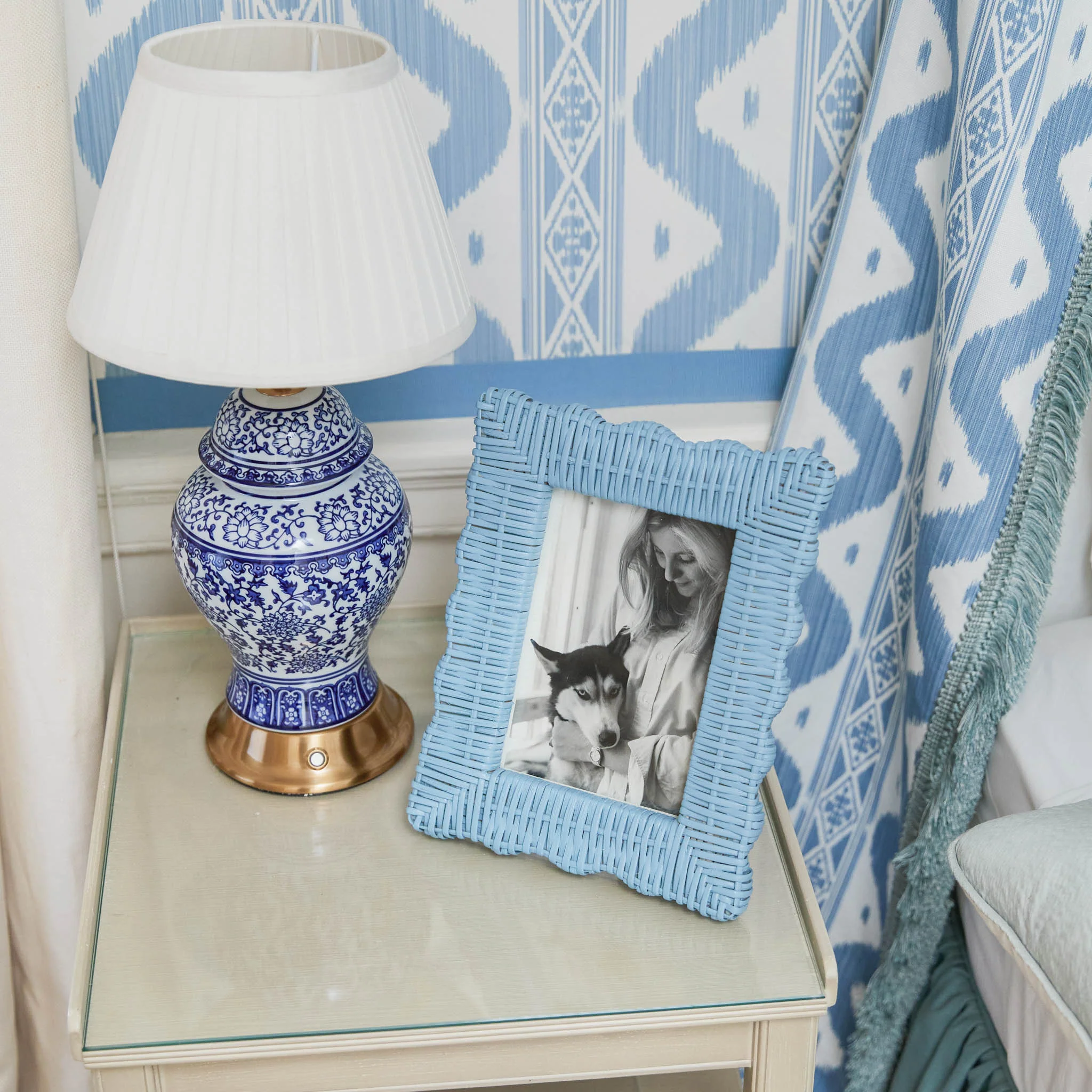 Blue Wicker Photo Frames (Set of 2) - Image 11