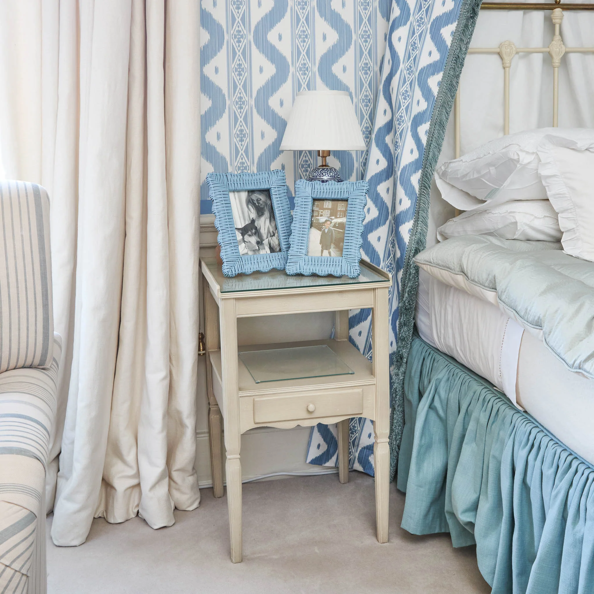 Blue Wicker Photo Frames (Set of 2) - Image 5