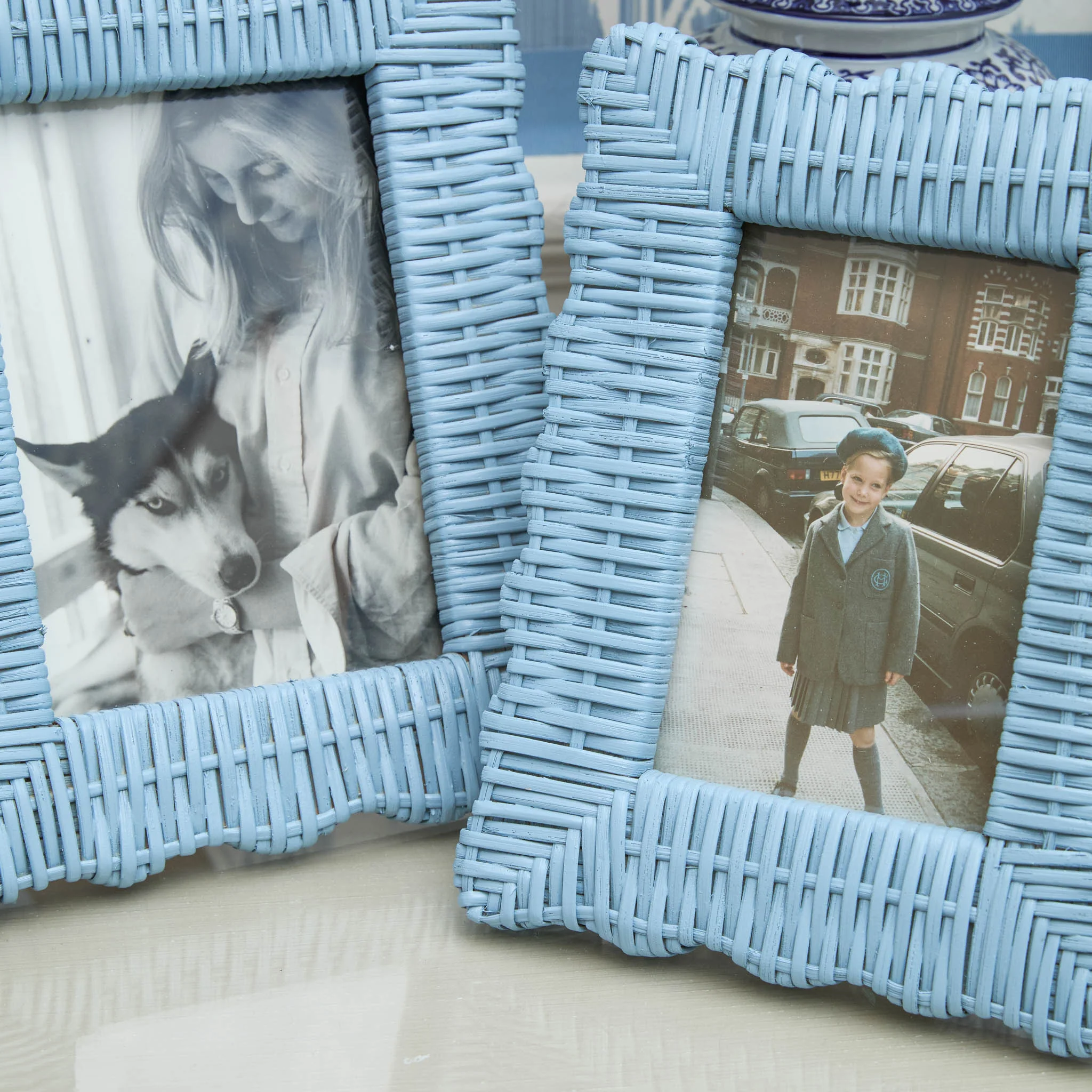 Blue Wicker Photo Frames (Set of 2) - Image 6