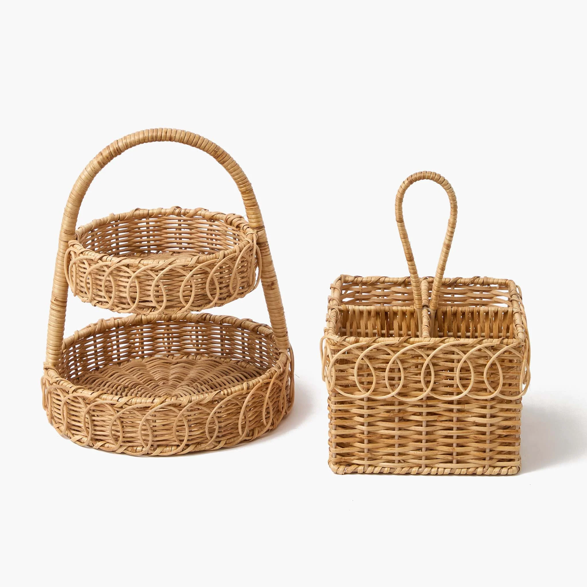 Braided Rattan Cutlery Basket - Image 10