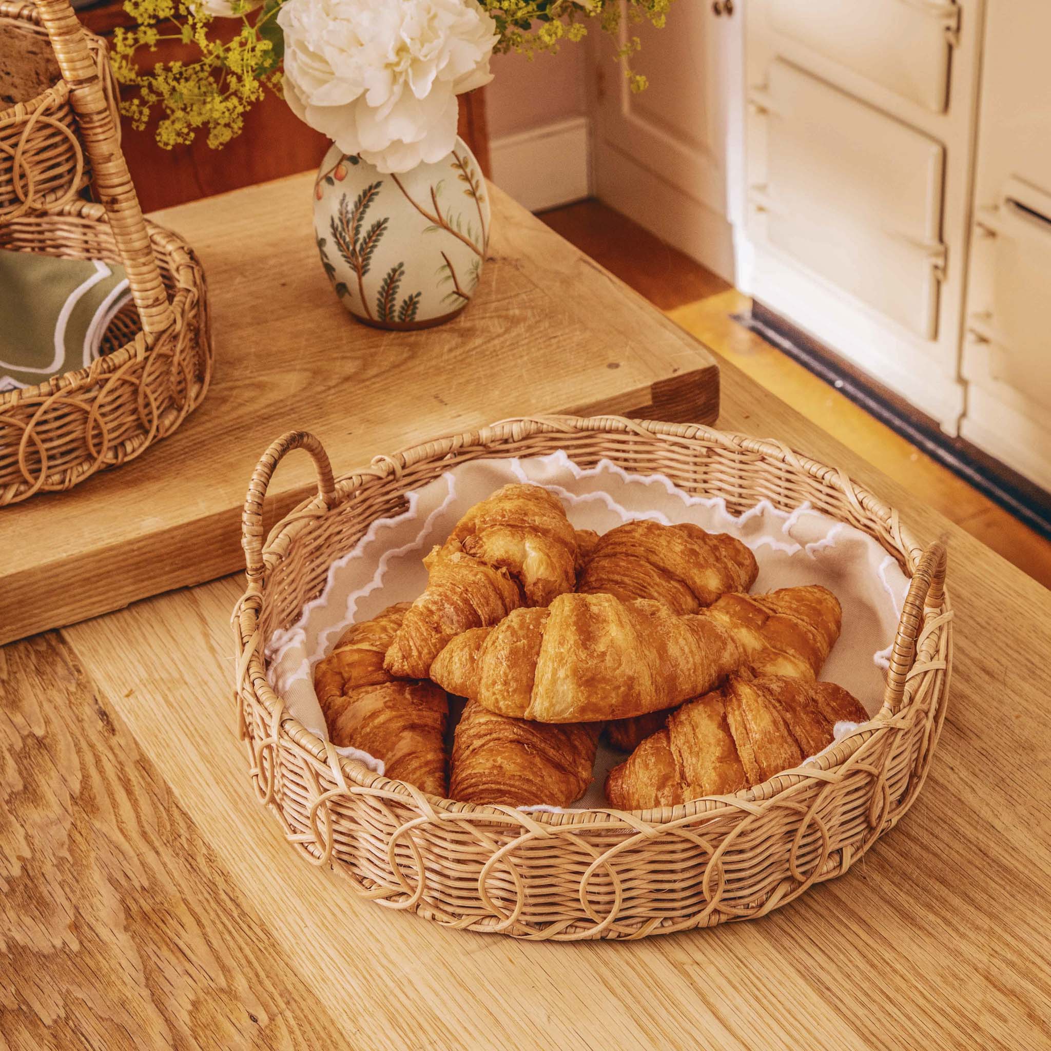 Braided Round Rattan Tray - Image 2