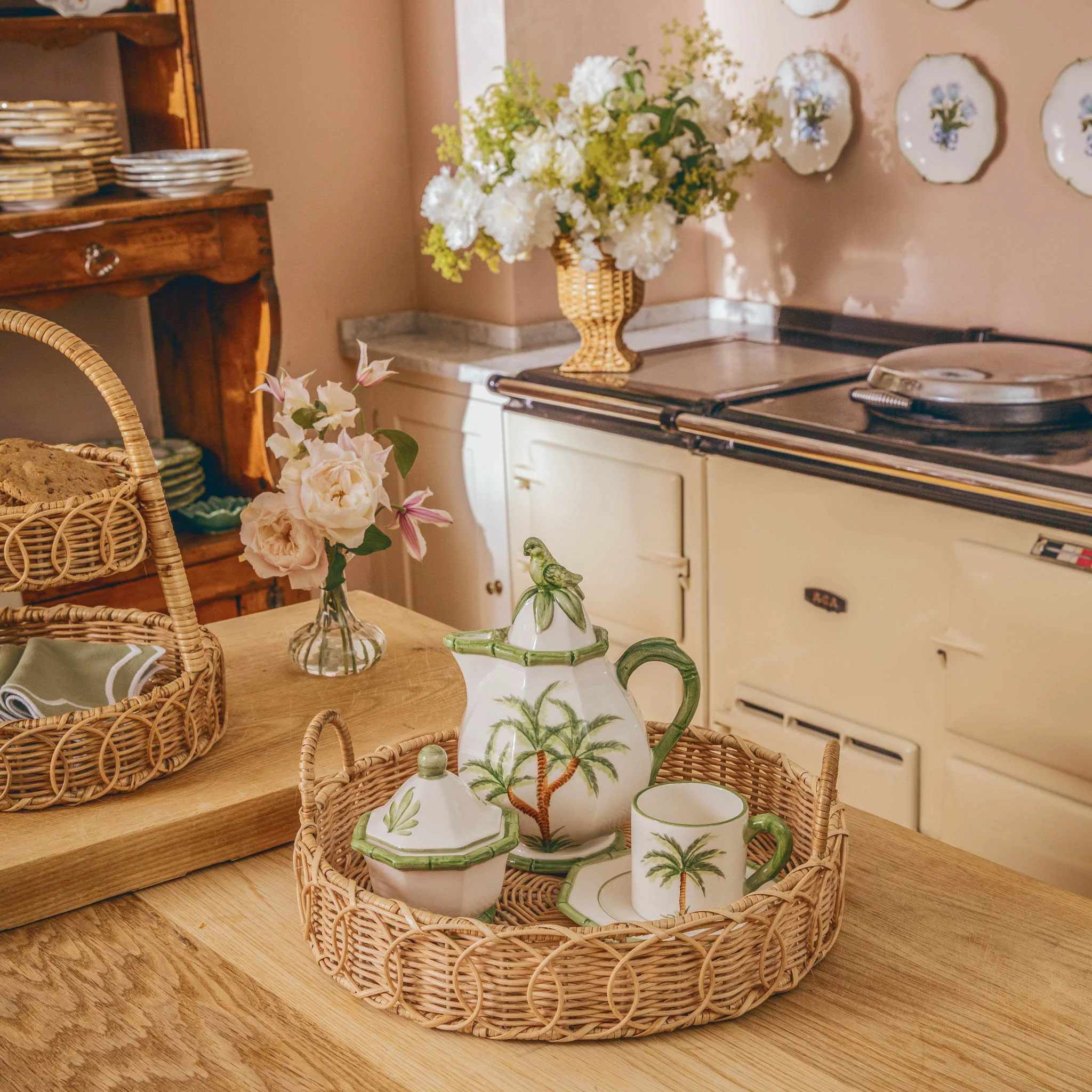 Braided Round Rattan Tray - Image 7