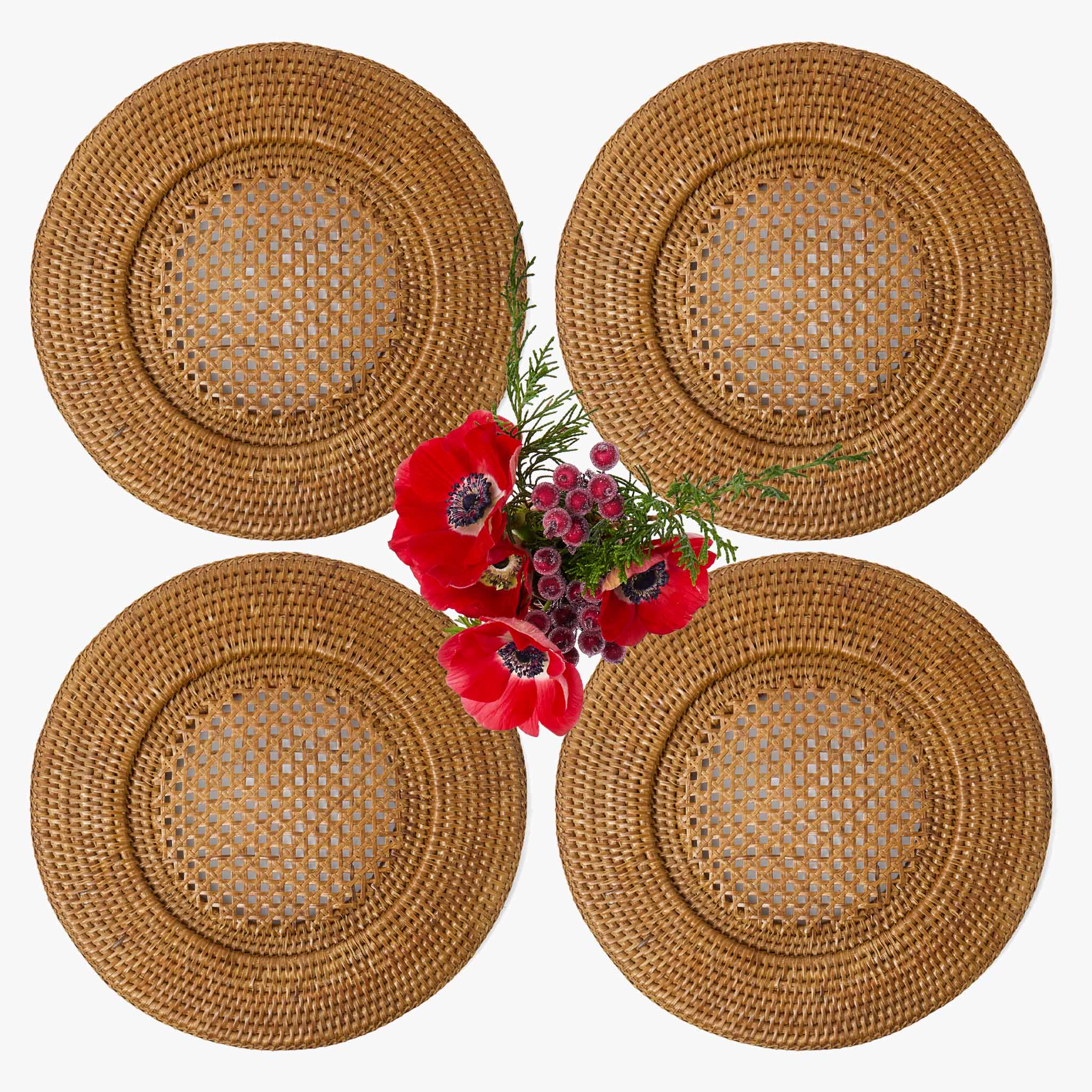 Brown Rattan Charger Plates (Set of 4) - Image 13
