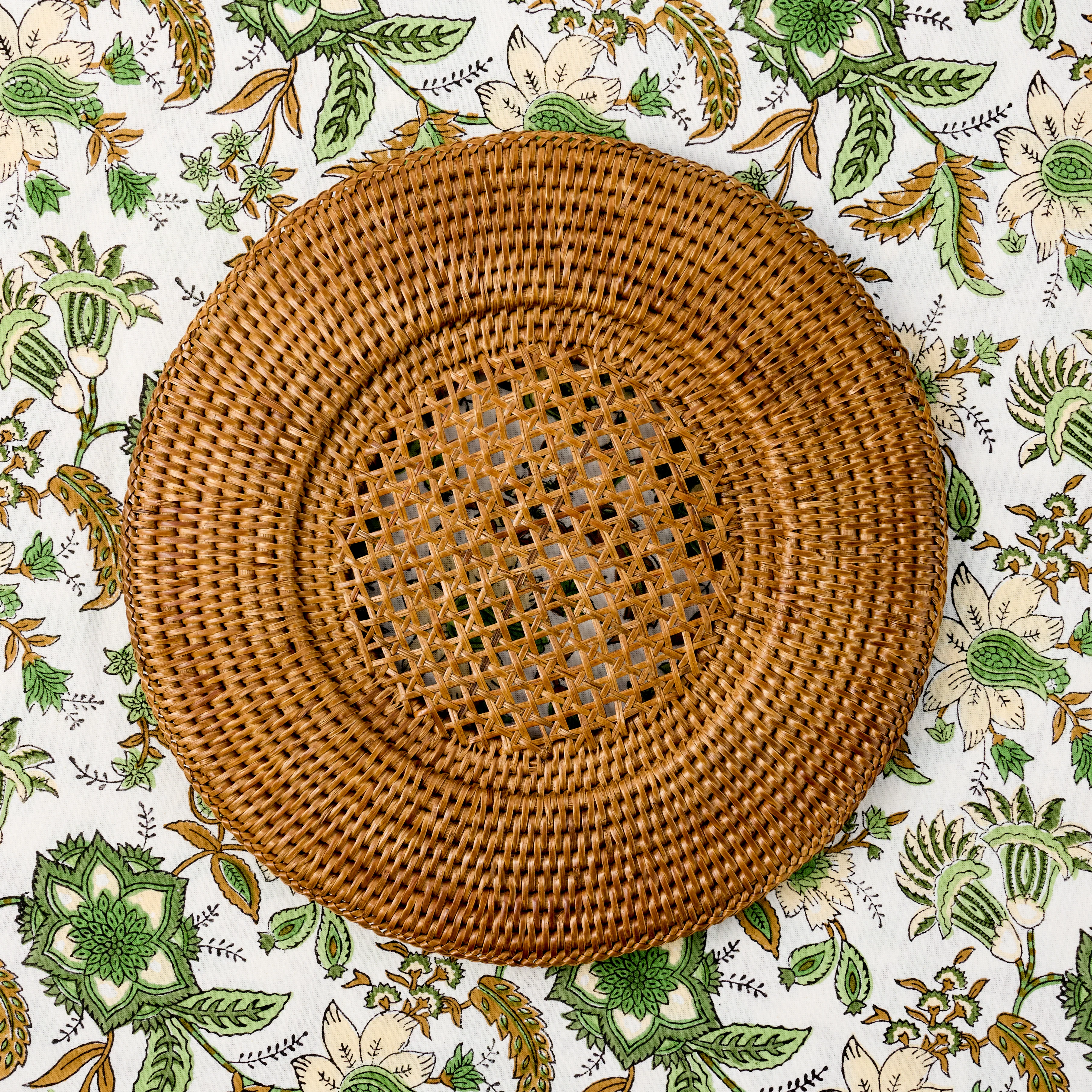 Brown Rattan Charger Plates (Set of 4) - Image 6
