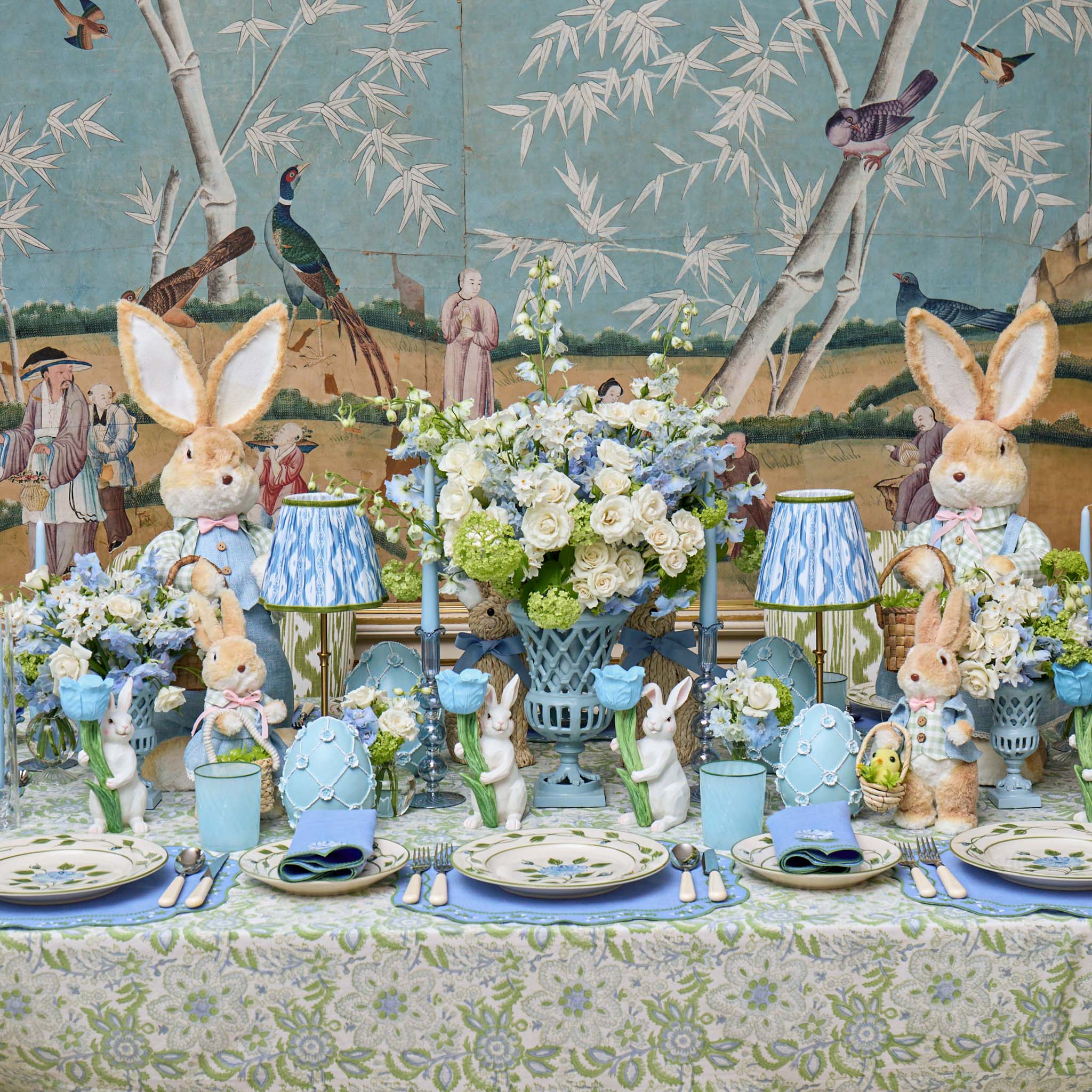 Bunny with Blue Tulip (Pair) - Image 5