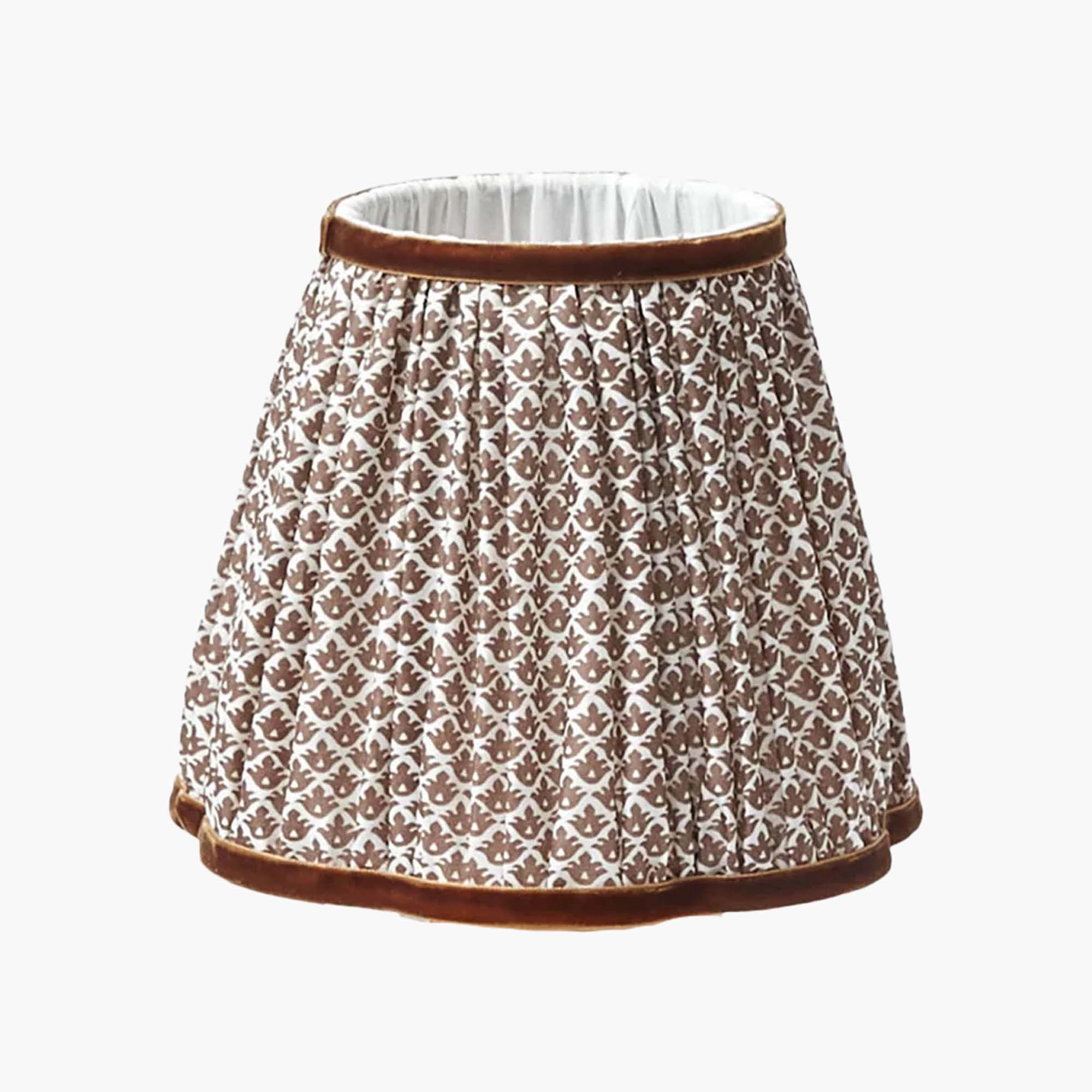Burnt Bamboo Rechargeable Lamp with Chocolate & Olive Lotus Shade (18cm) - Image 5