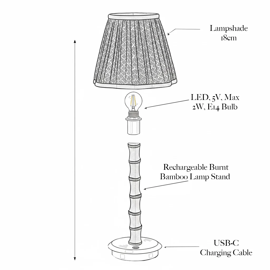 Chocolate & Olive Lotus Lampshade (18cm) - Image 8