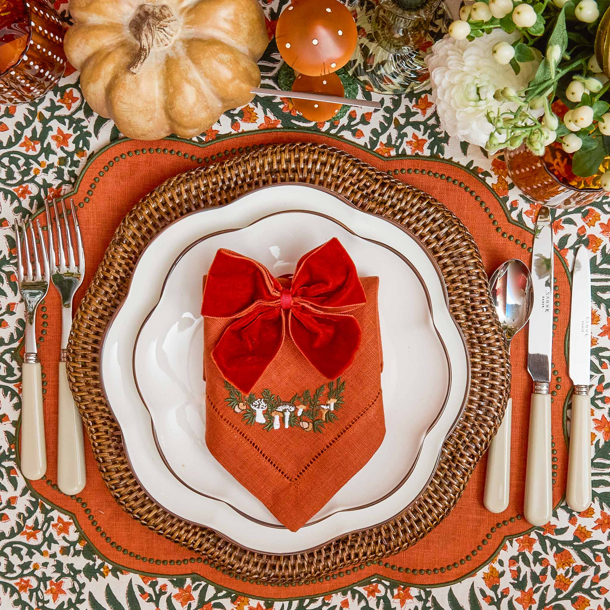 Burnt Orange Napkin Bows (Set of 4) - Image 5