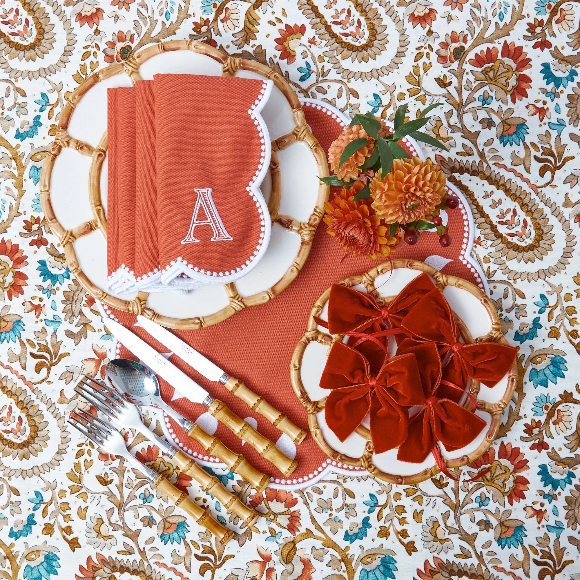 Burnt Orange Napkin Bows (Set of 4) - Image 9