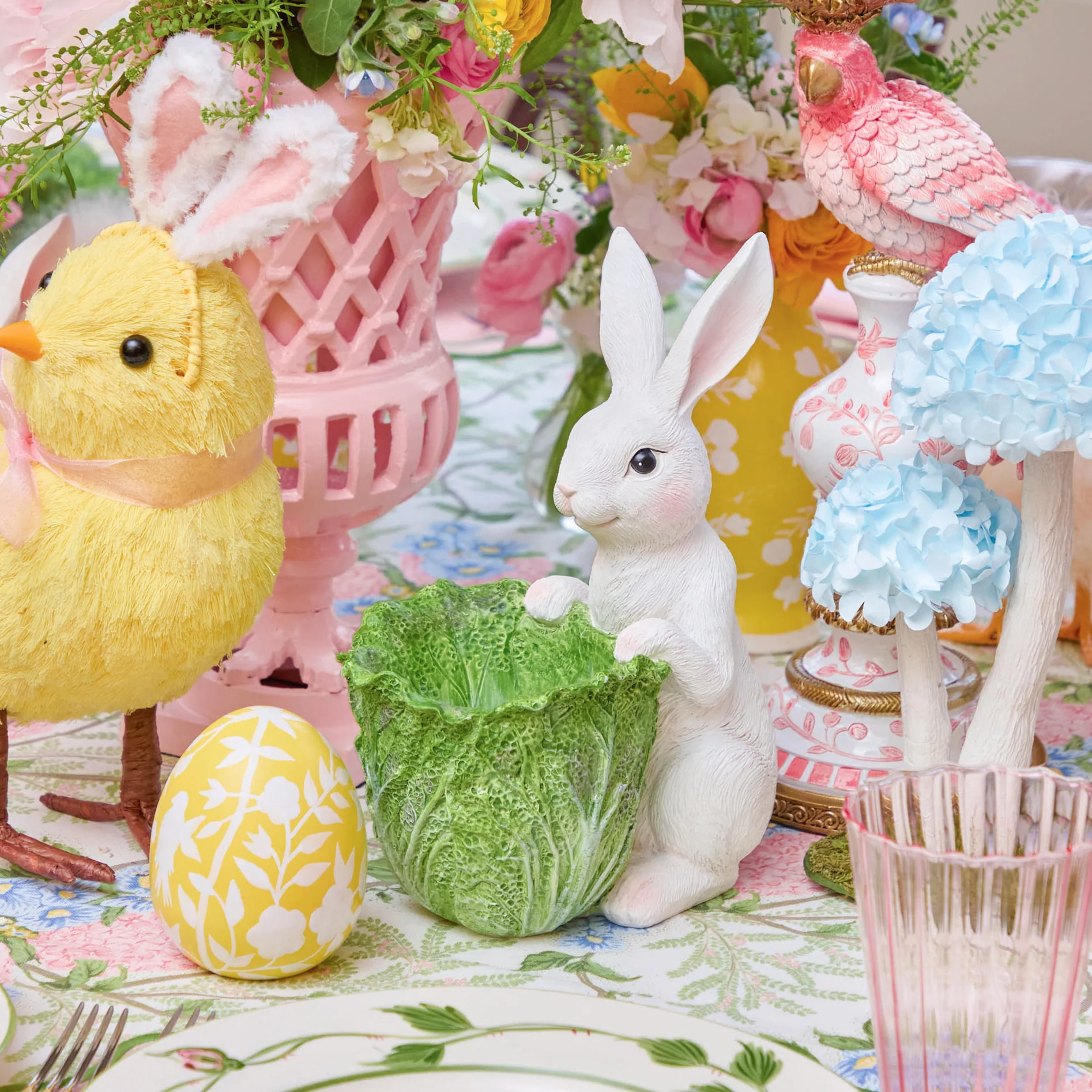 Cabbage Bunny Bowls (Pair) - Image 7