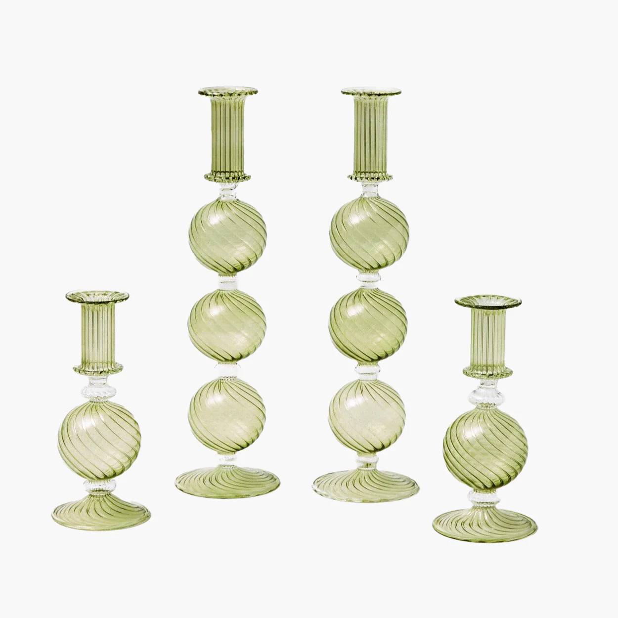 Camille Olive Candle Holder Set