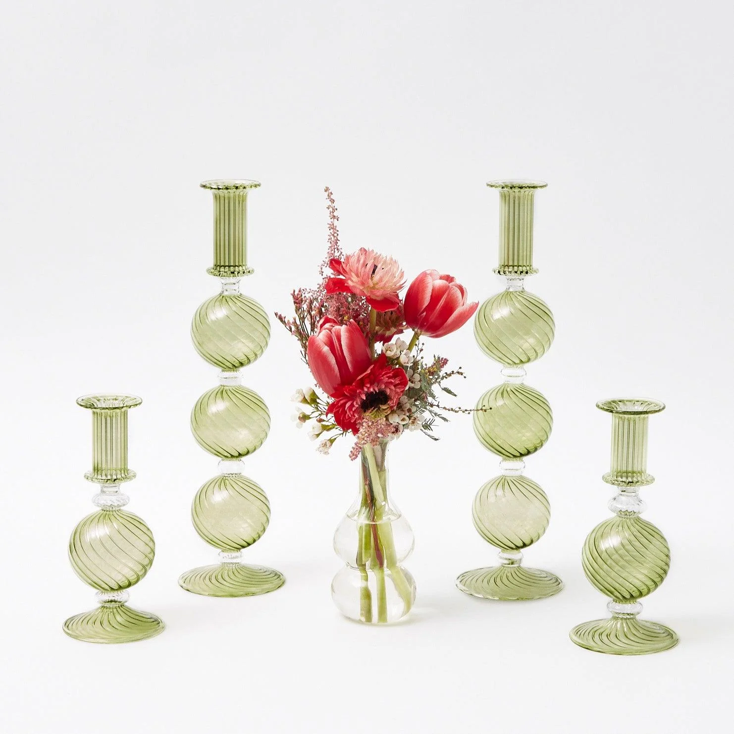 Camille Olive Candle Holder Set - Image 21