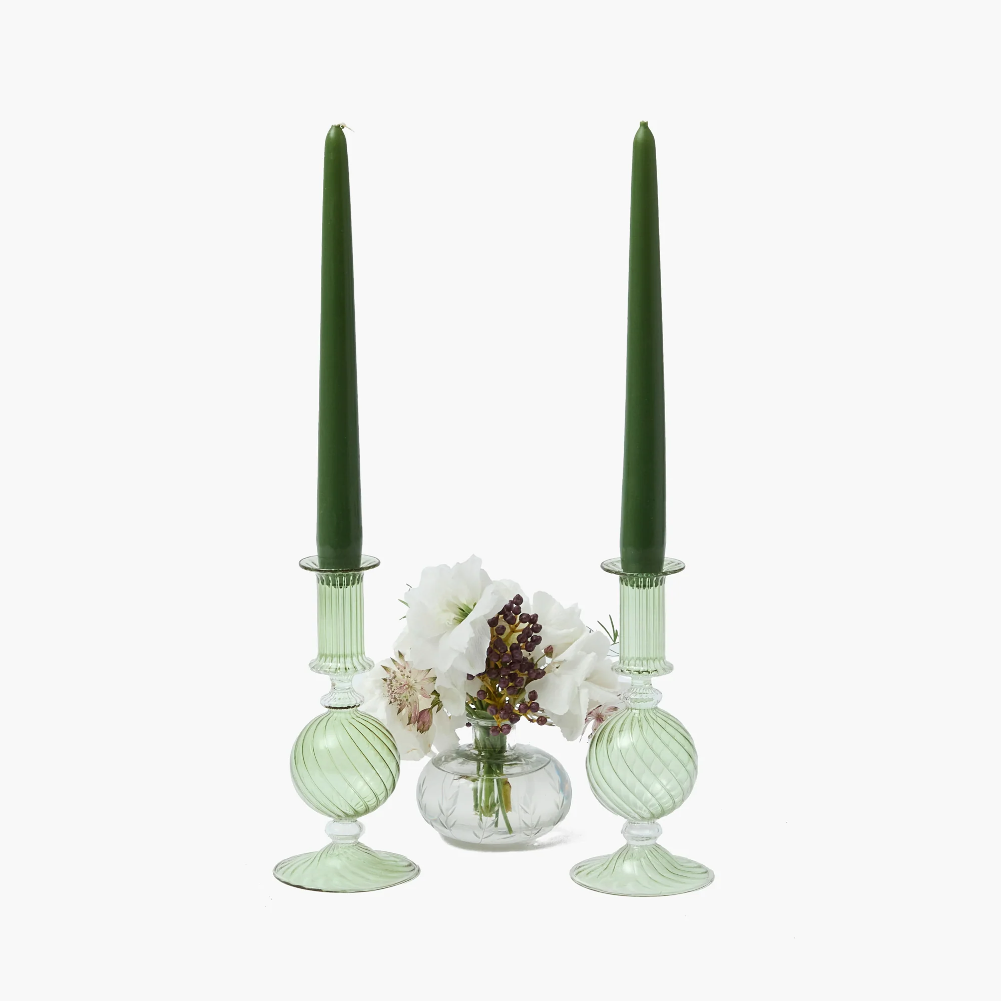 Olive Small Camille Candle Holders (Pair) - Image 13