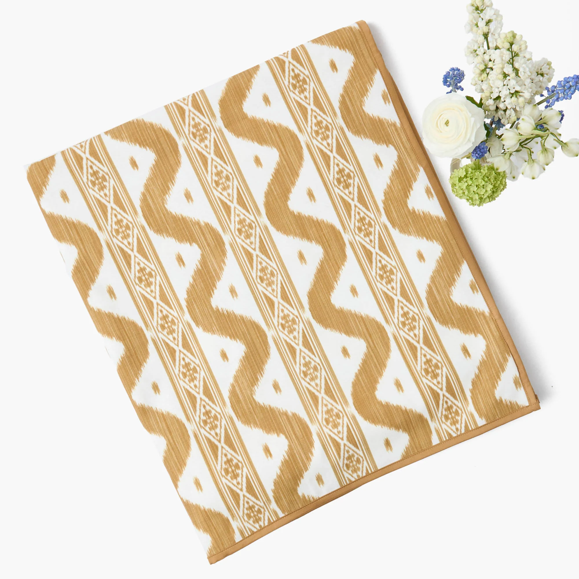 Caramel Ikat Tablecloth