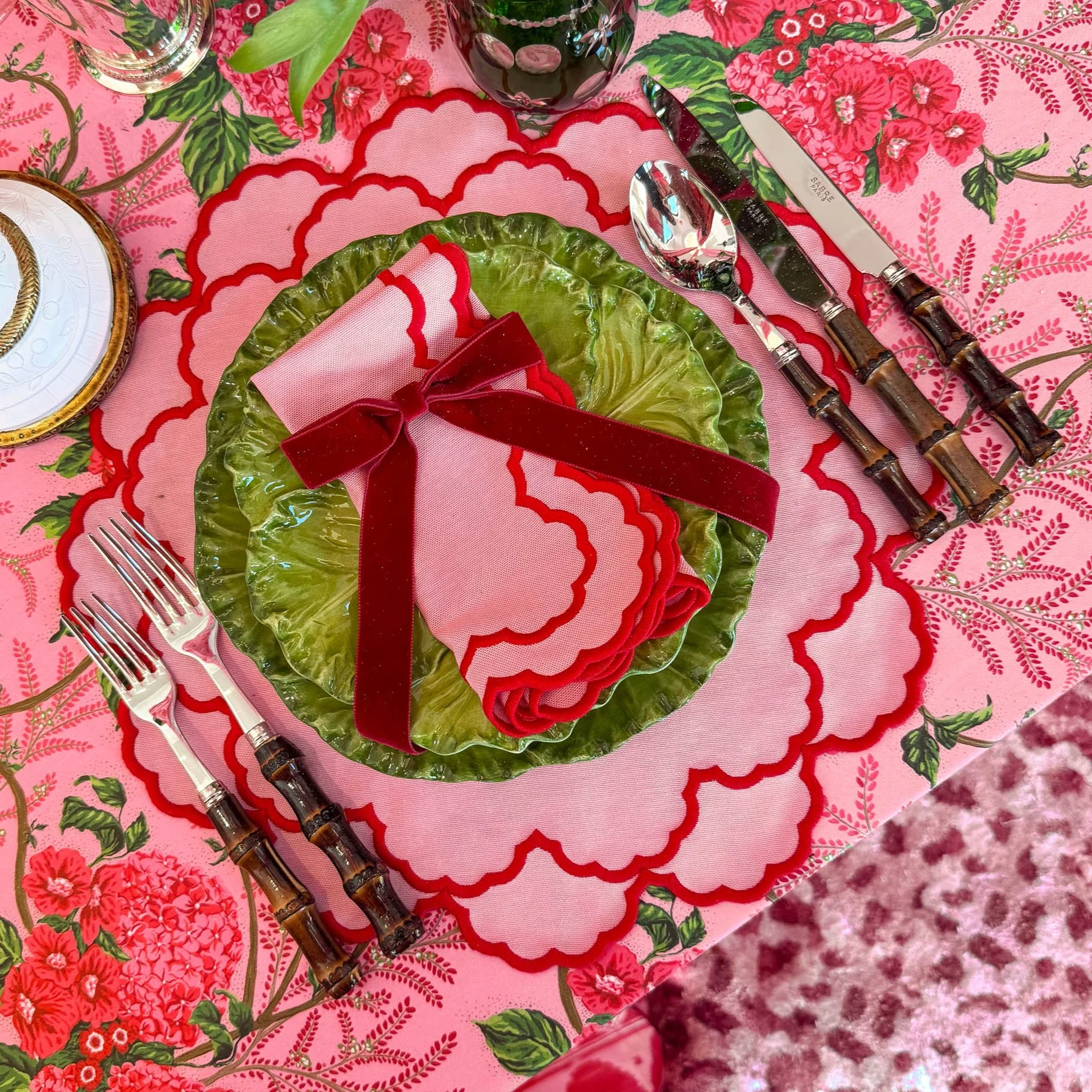 Carolina Pink Placemats & Napkins (Set of 4)