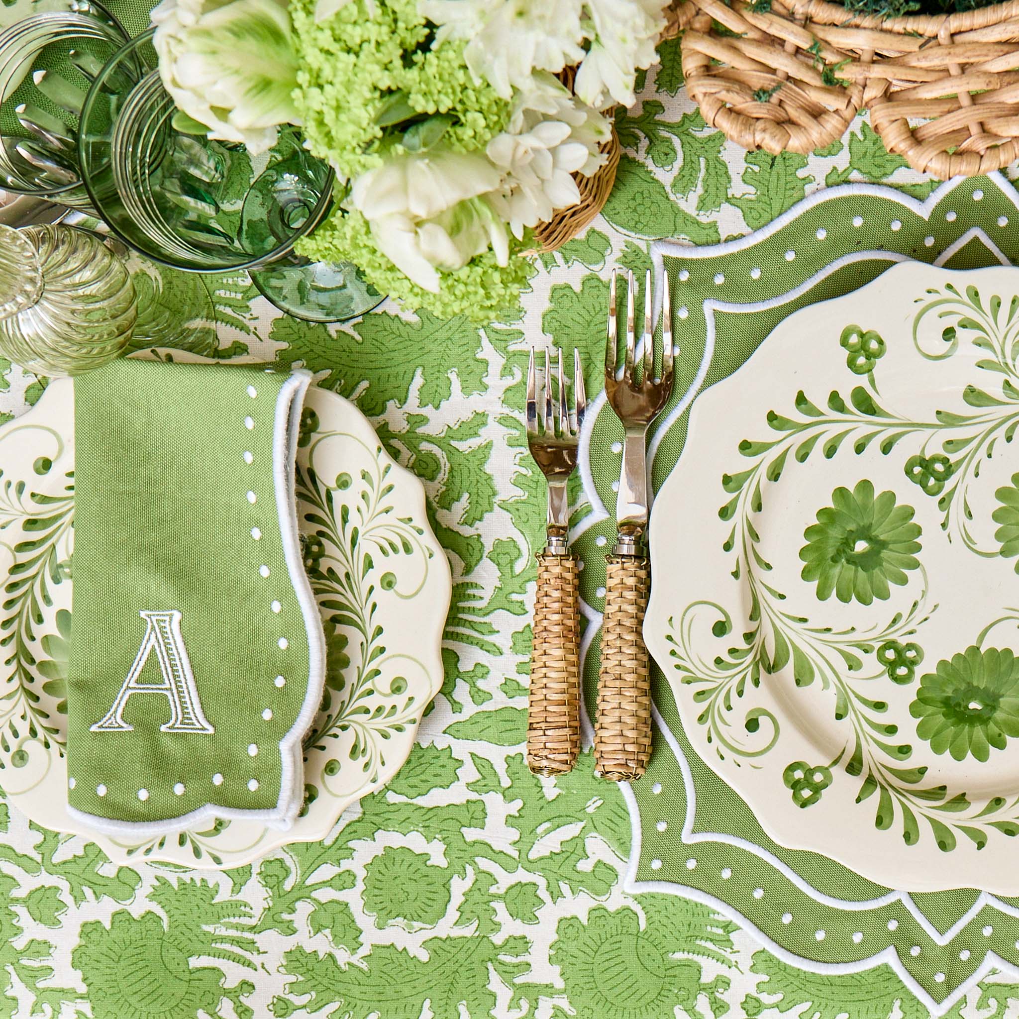 Celestria Green Placemats & Napkins (Set of 4) - Image 6
