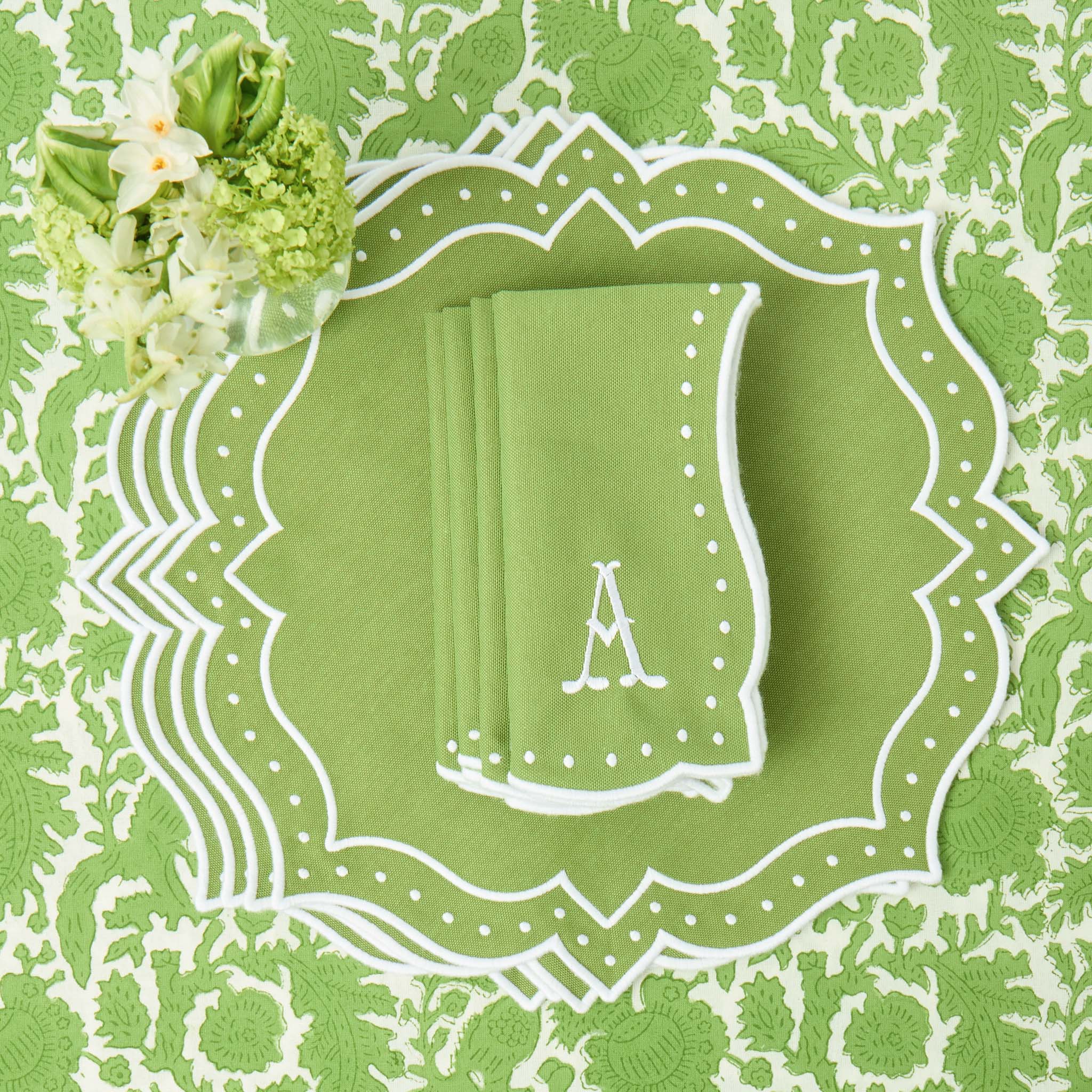 Celestria Green Placemats & Napkins (Set of 4) - Image 9