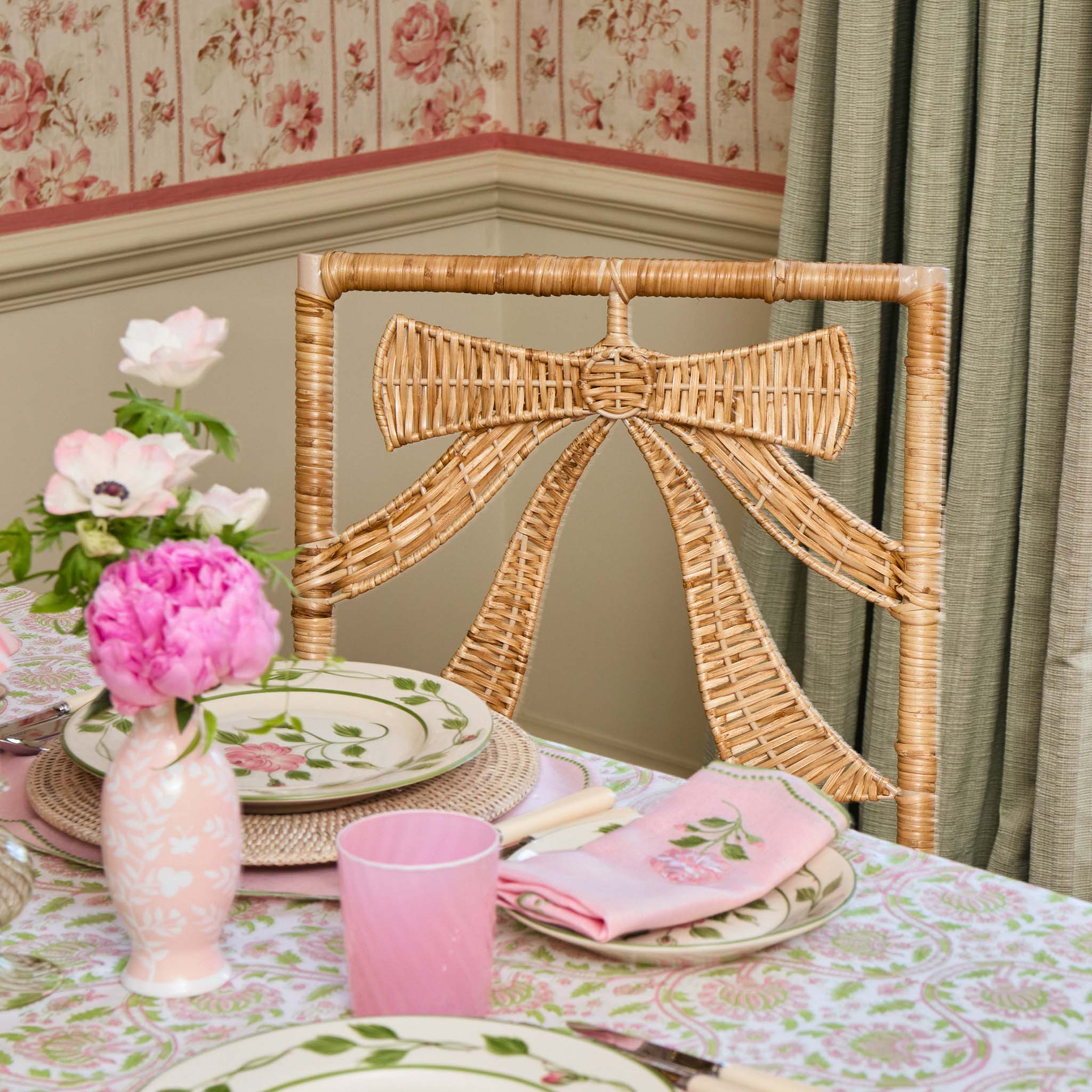 Celine Bow Rattan Chair - Image 10