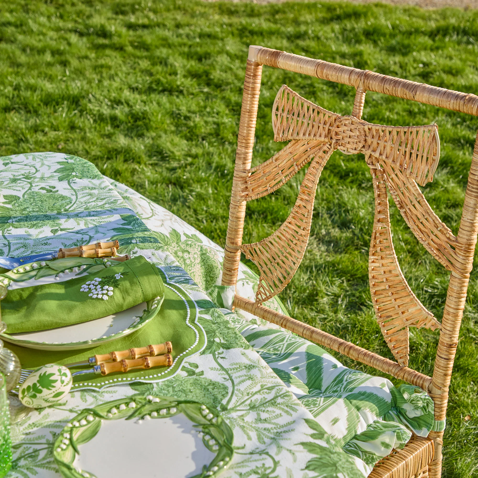 Celine Bow Rattan Chair - Image 13