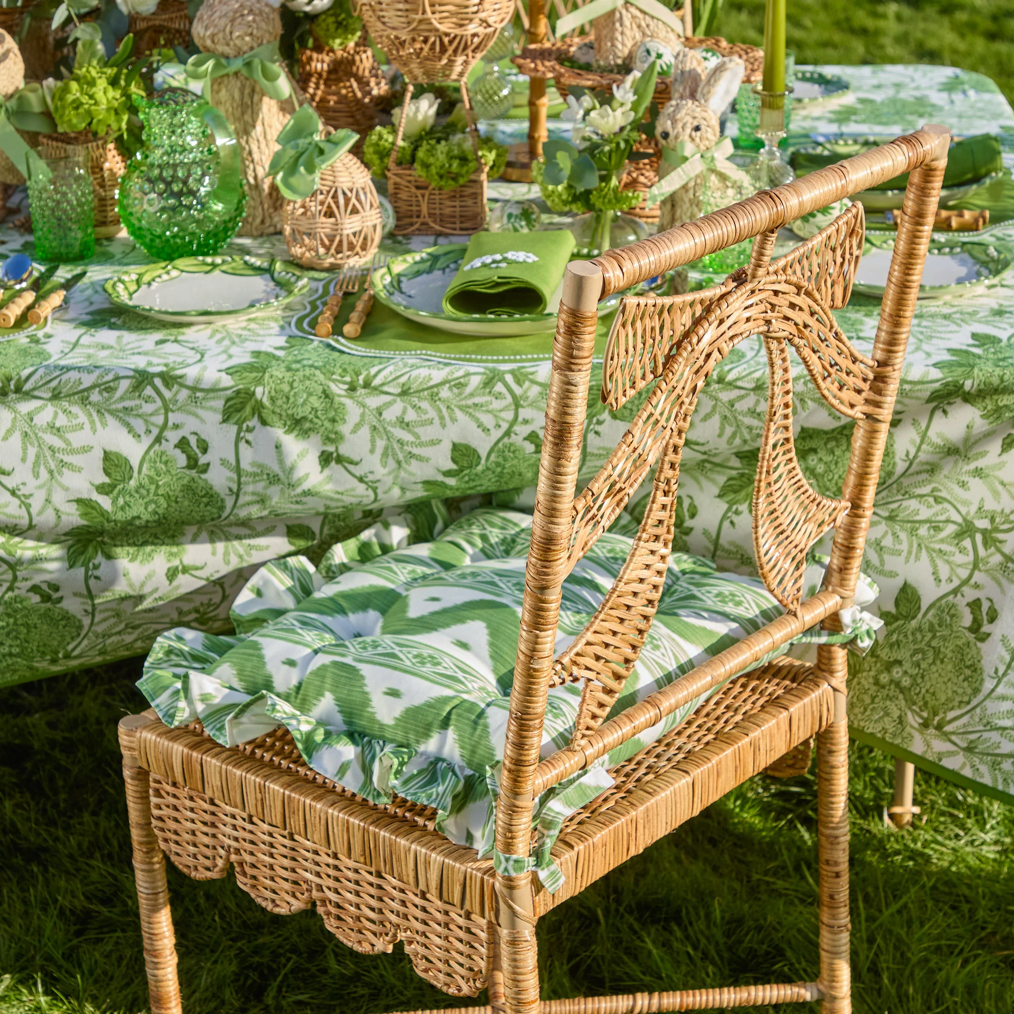 Celine Bow Rattan Chair - Image 14