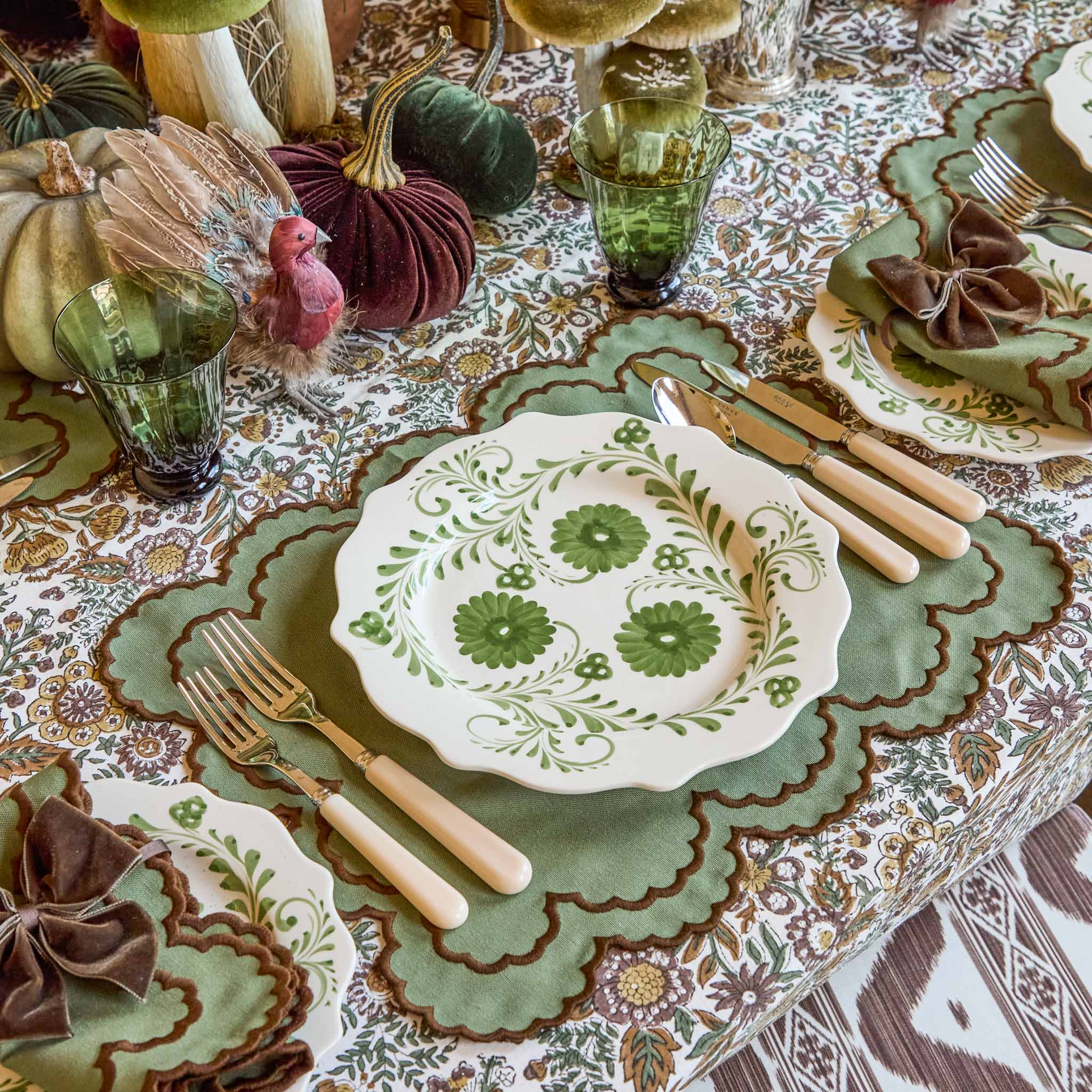 Green & Brown Charlotte Placemats (Set of 4) - Image 2