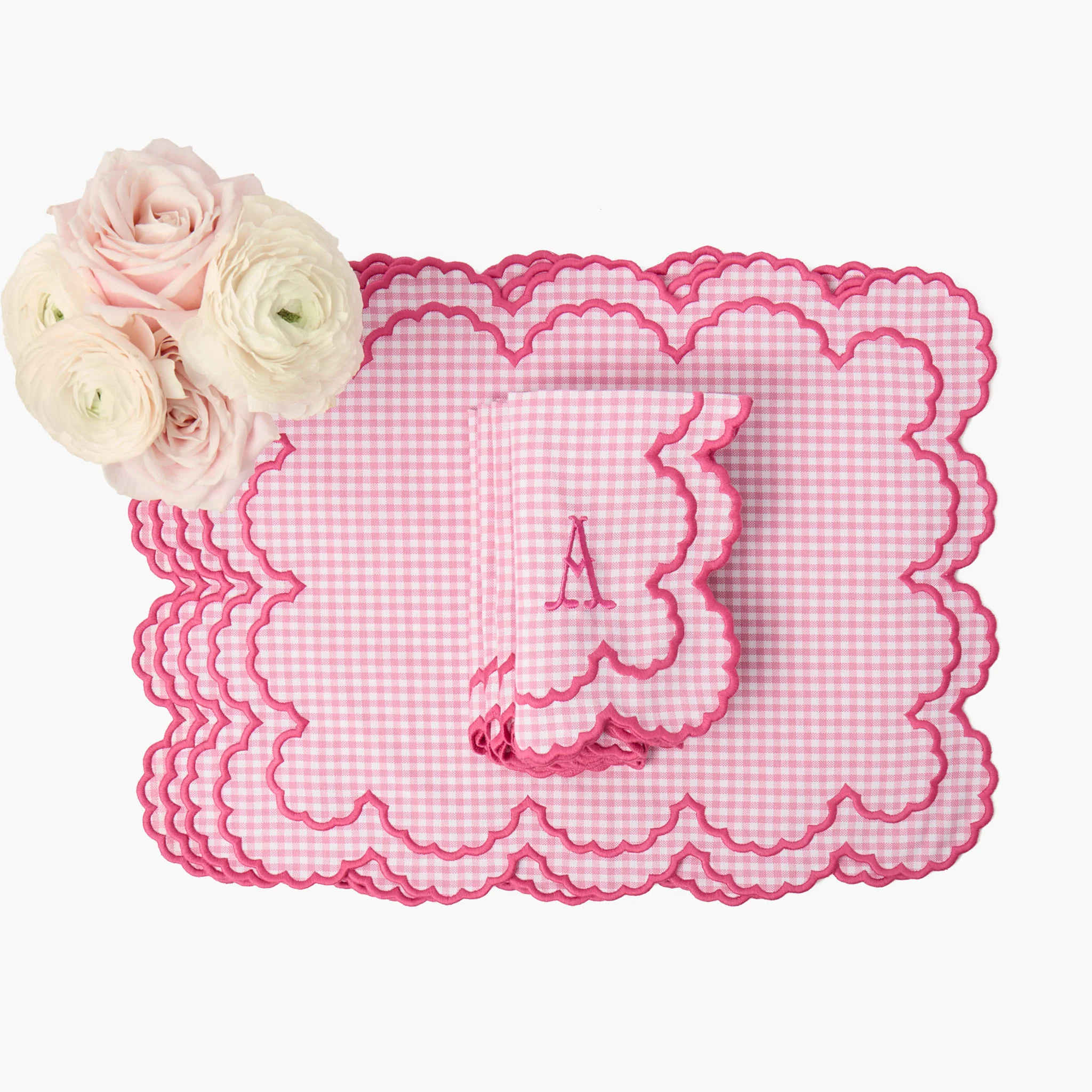 Charlotte Pink Gingham Placemats & Napkins (Set of 4) - Image 10