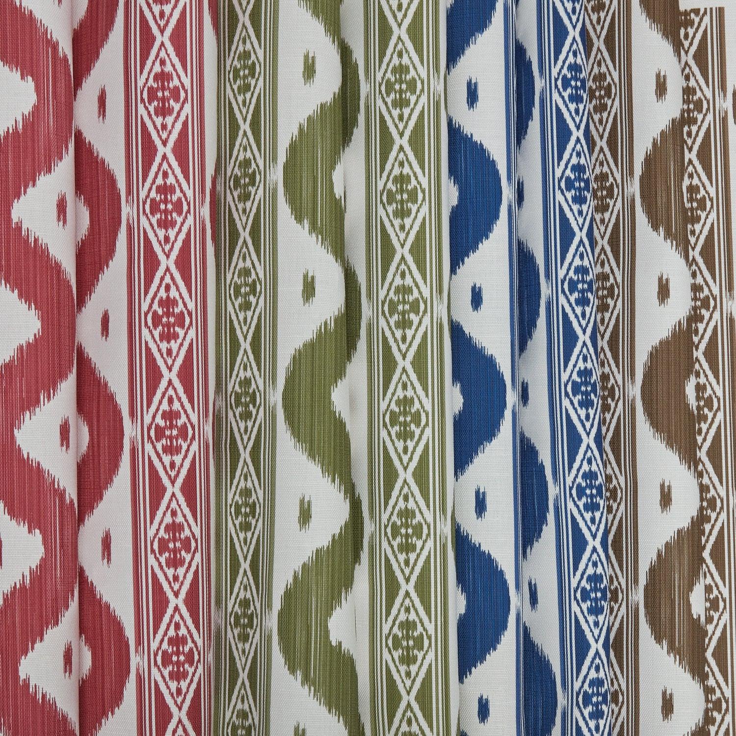 Chestnut Brown Ikat Stripe Fabric - Image 8