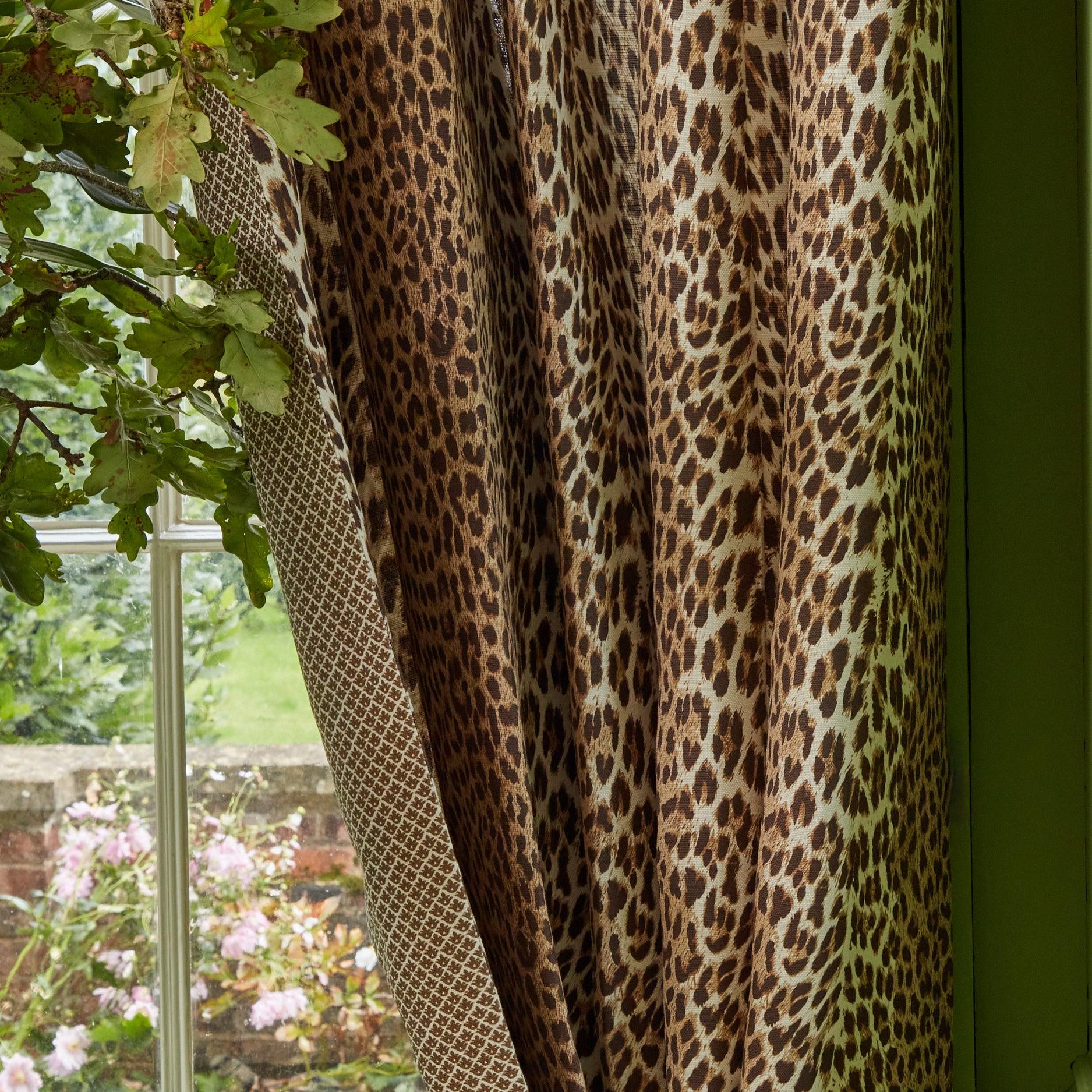 Chestnut Brown Leopard Fabric - Image 3