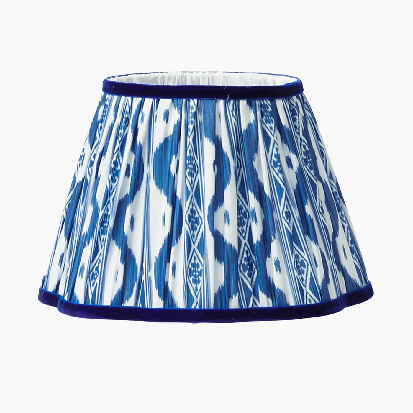 Chinoiserie Rechargeable Lamp with Cobalt Ikat Shade (22cm) - Image 10
