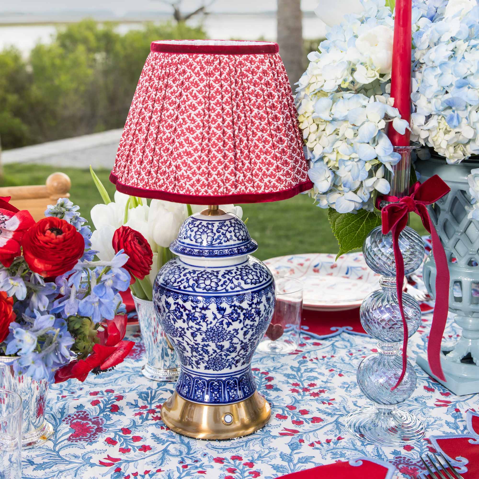 Red Lotus Lampshade (22cm) - Image 13