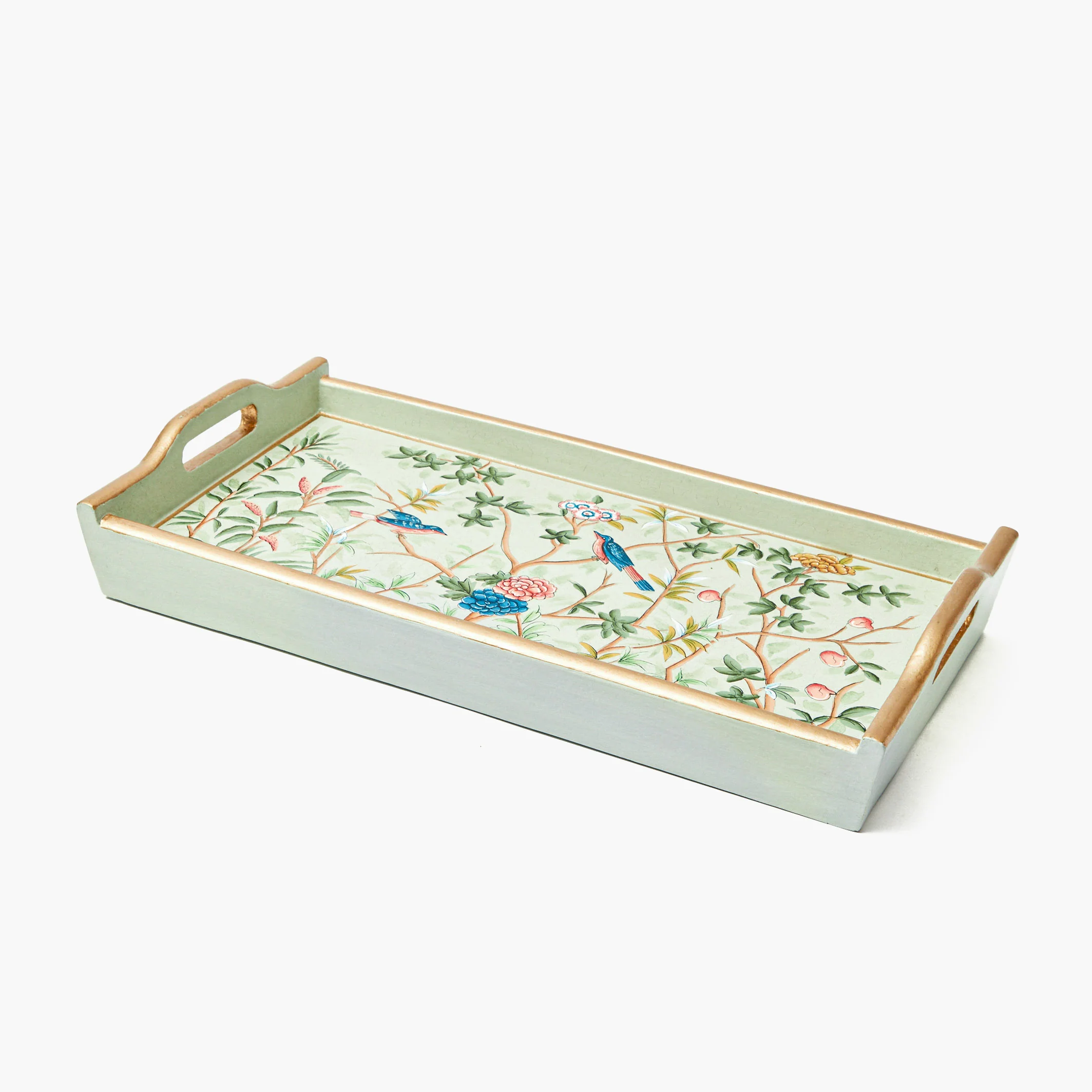 Green Chinoiserie Folding Tray - Image 8
