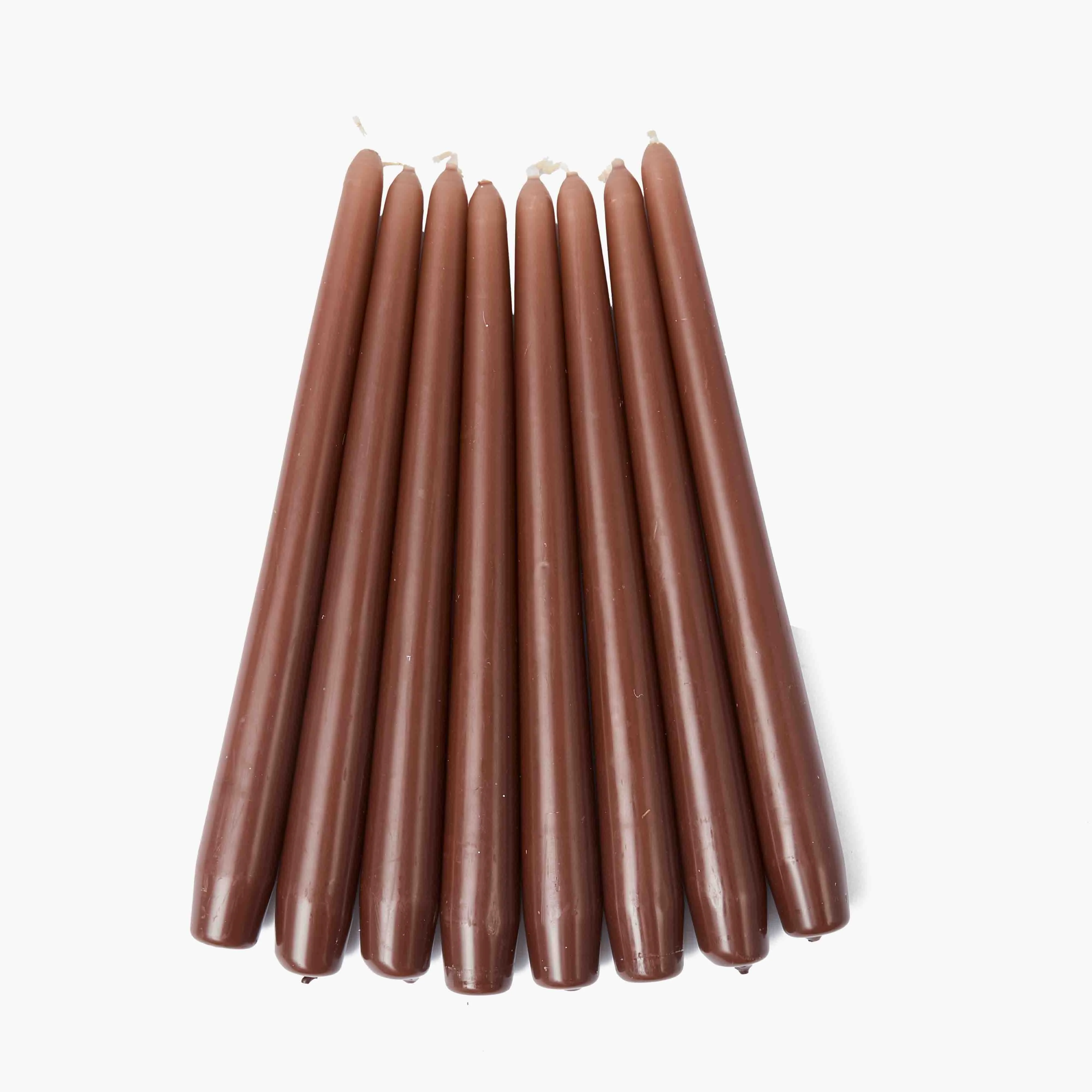 Chocolate Brown Candles (Set of 8) - Image 5