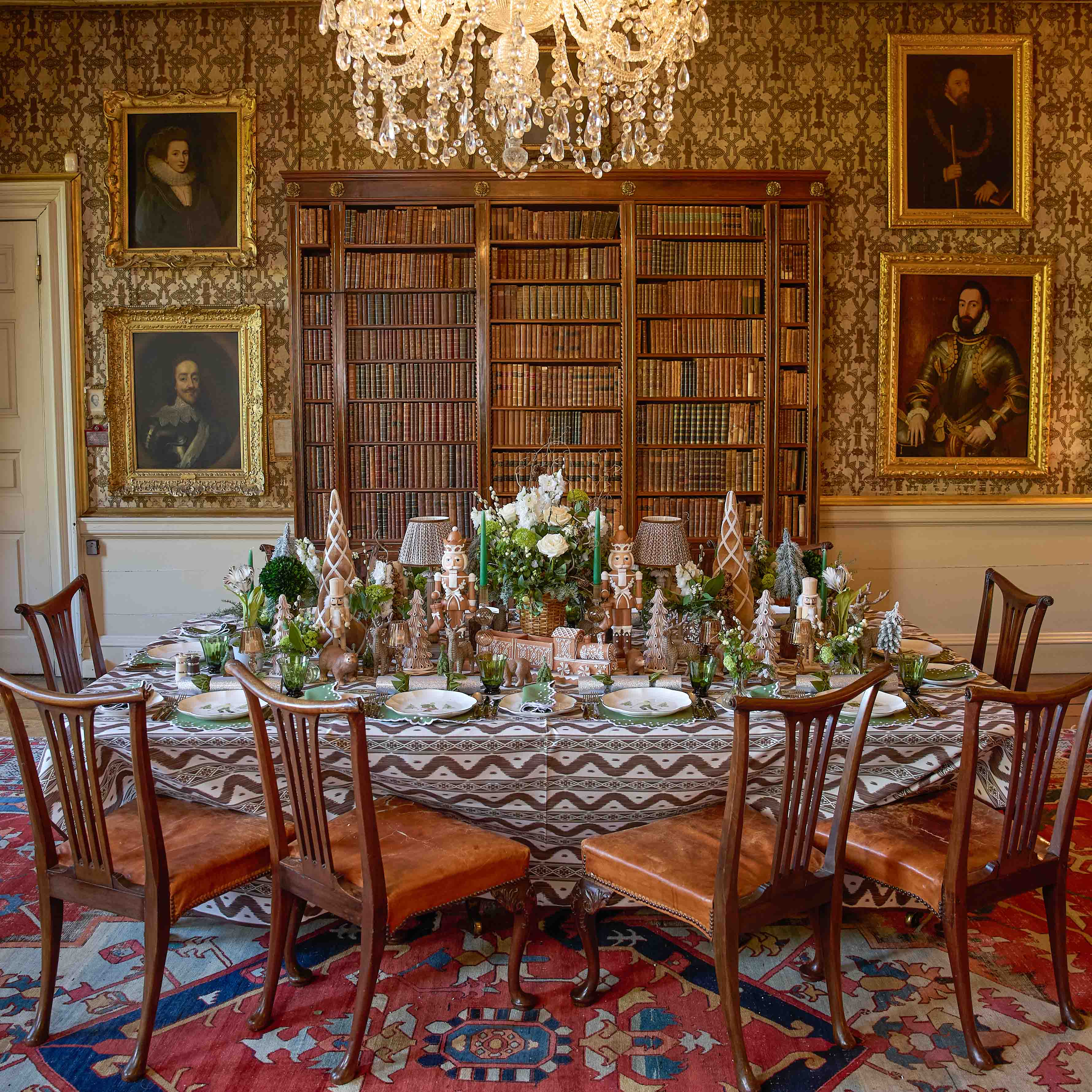 Chocolate Ikat Tablecloth - Image 6